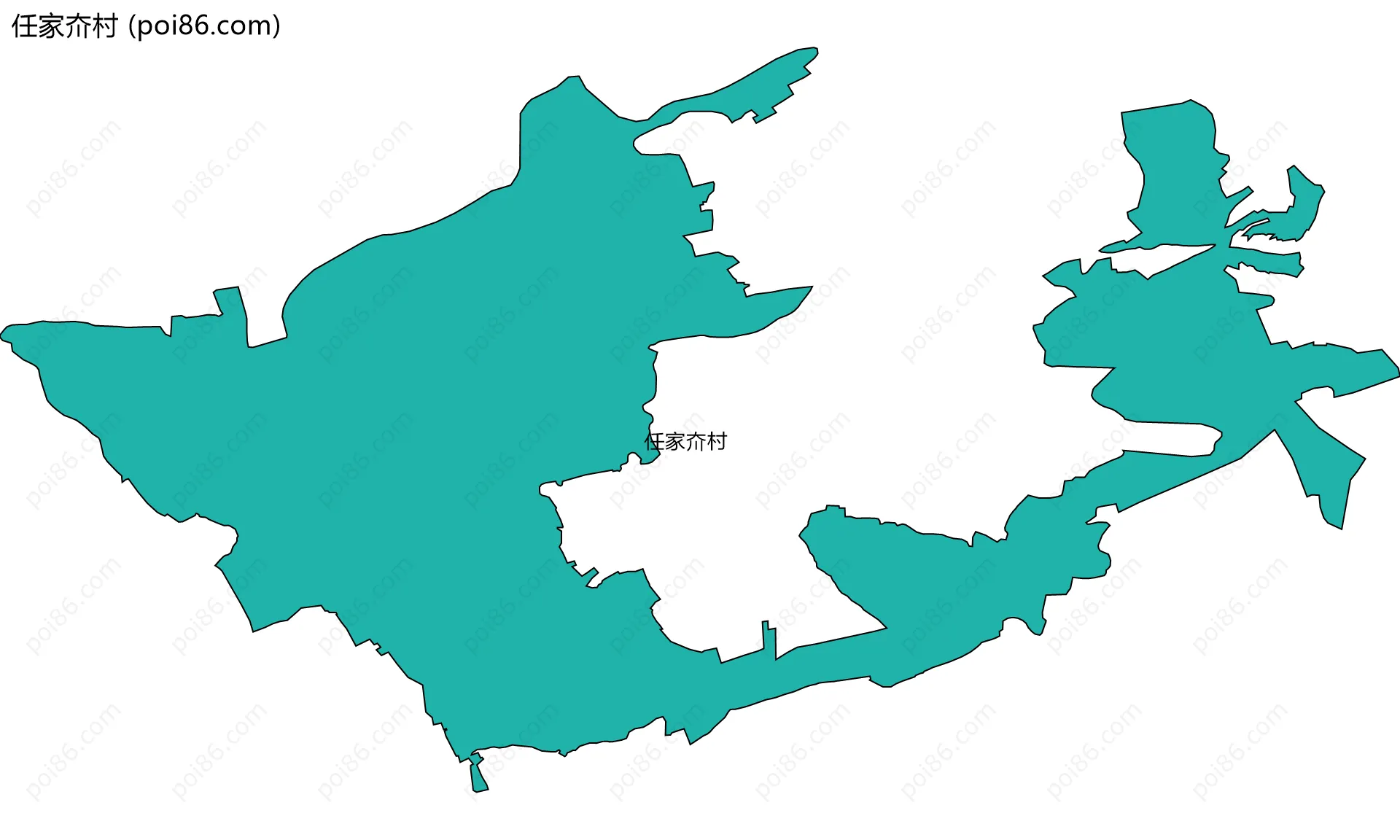 任家夼村边界地图