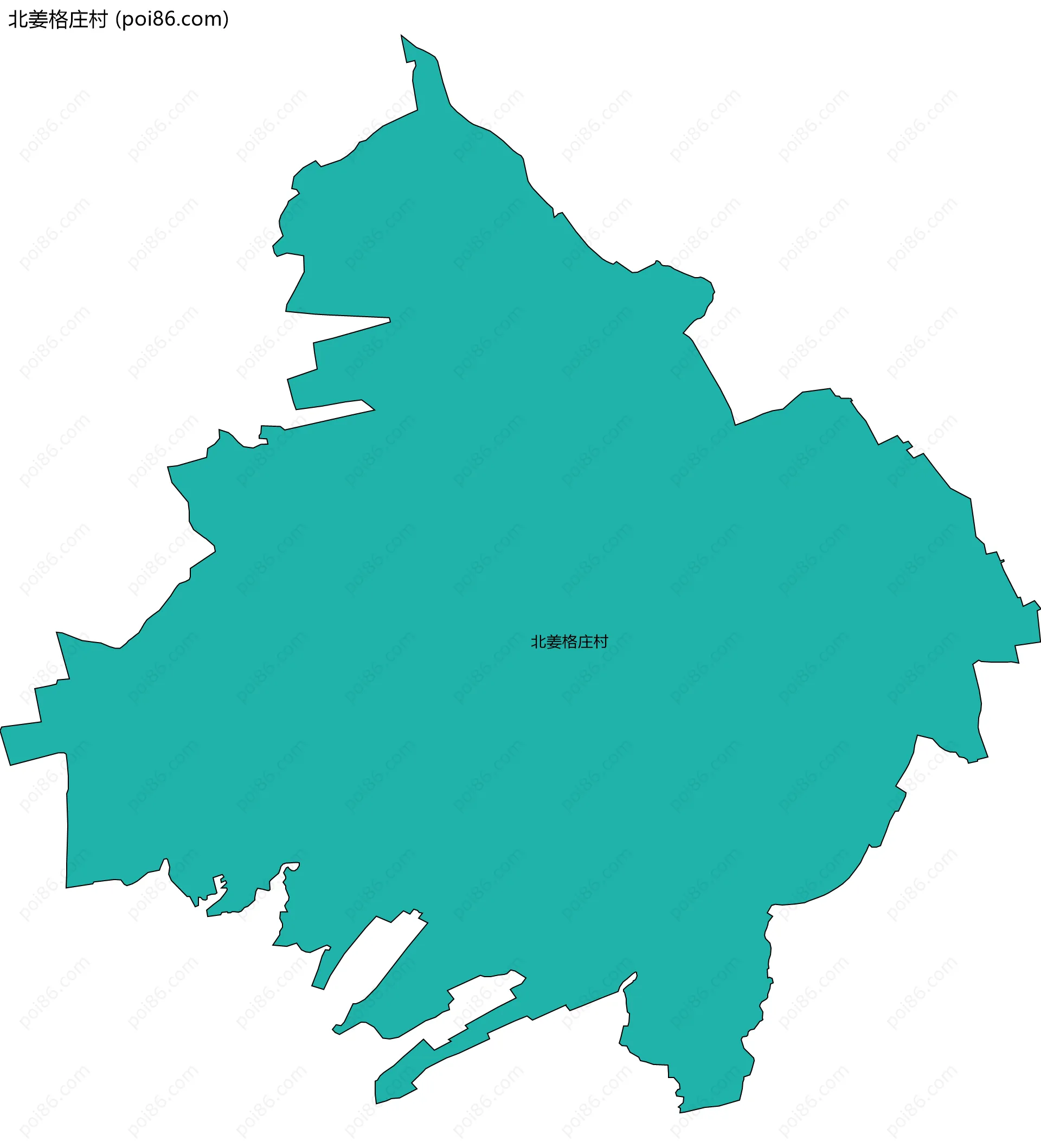 北姜格庄村边界地图