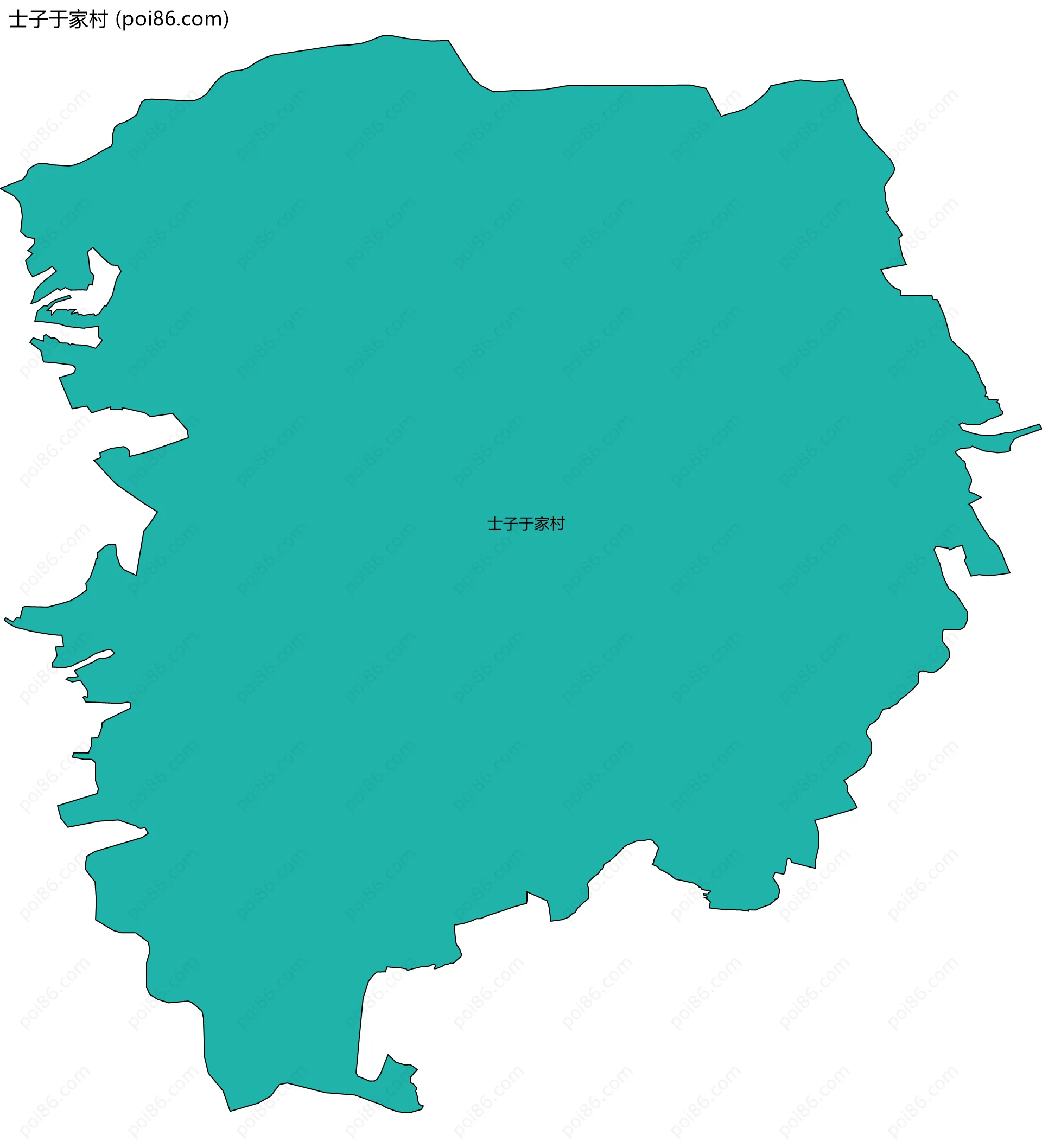 士子于家村边界地图