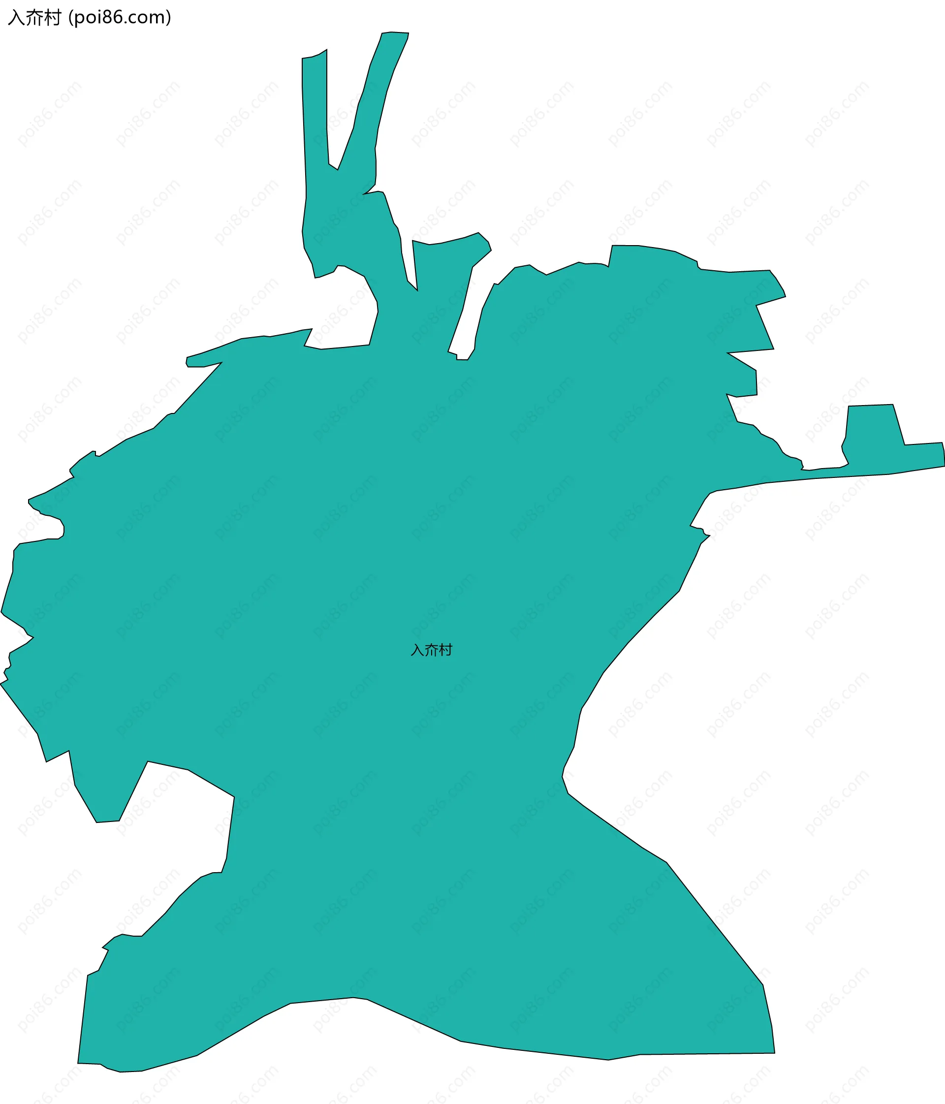 入夼村边界地图