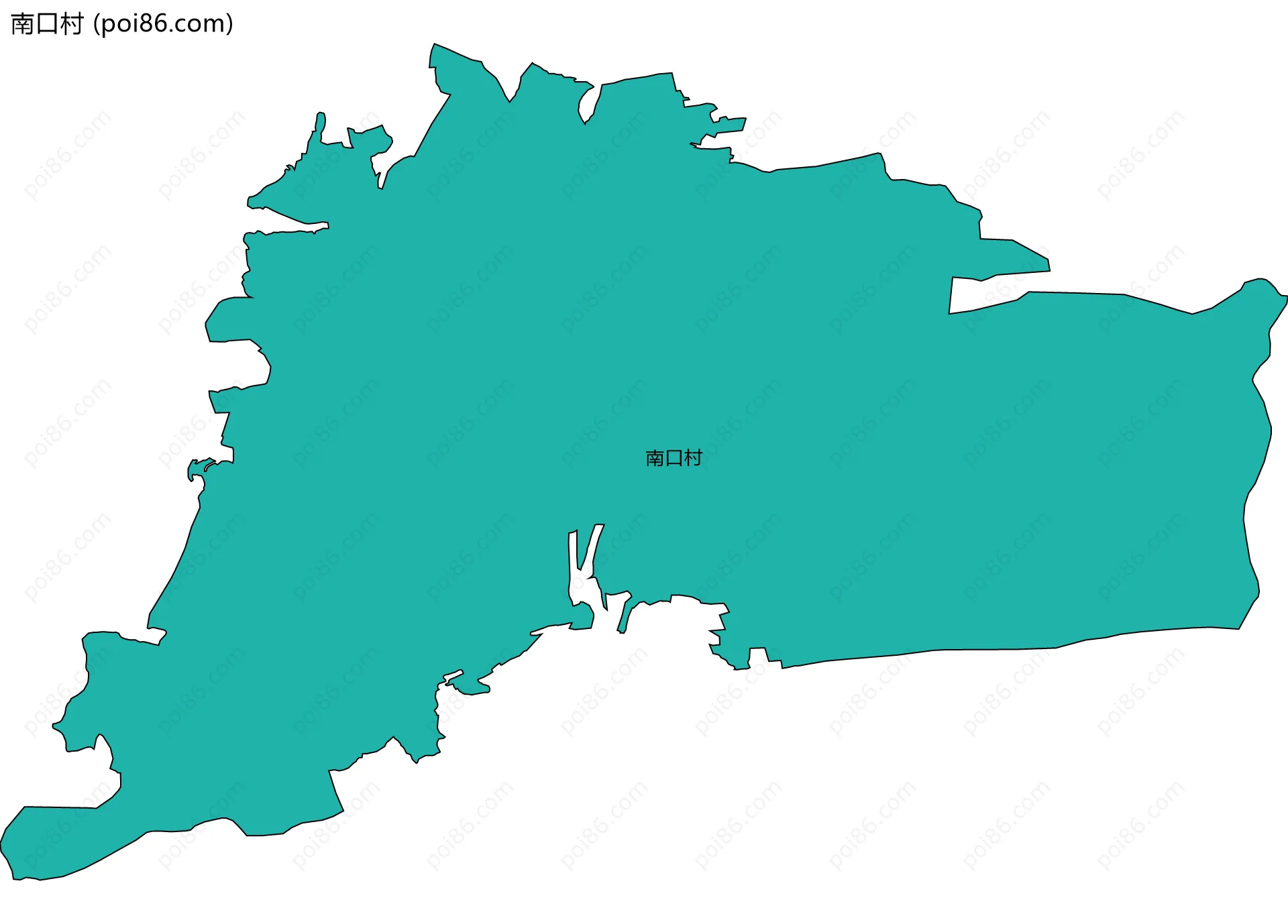 南口村边界地图