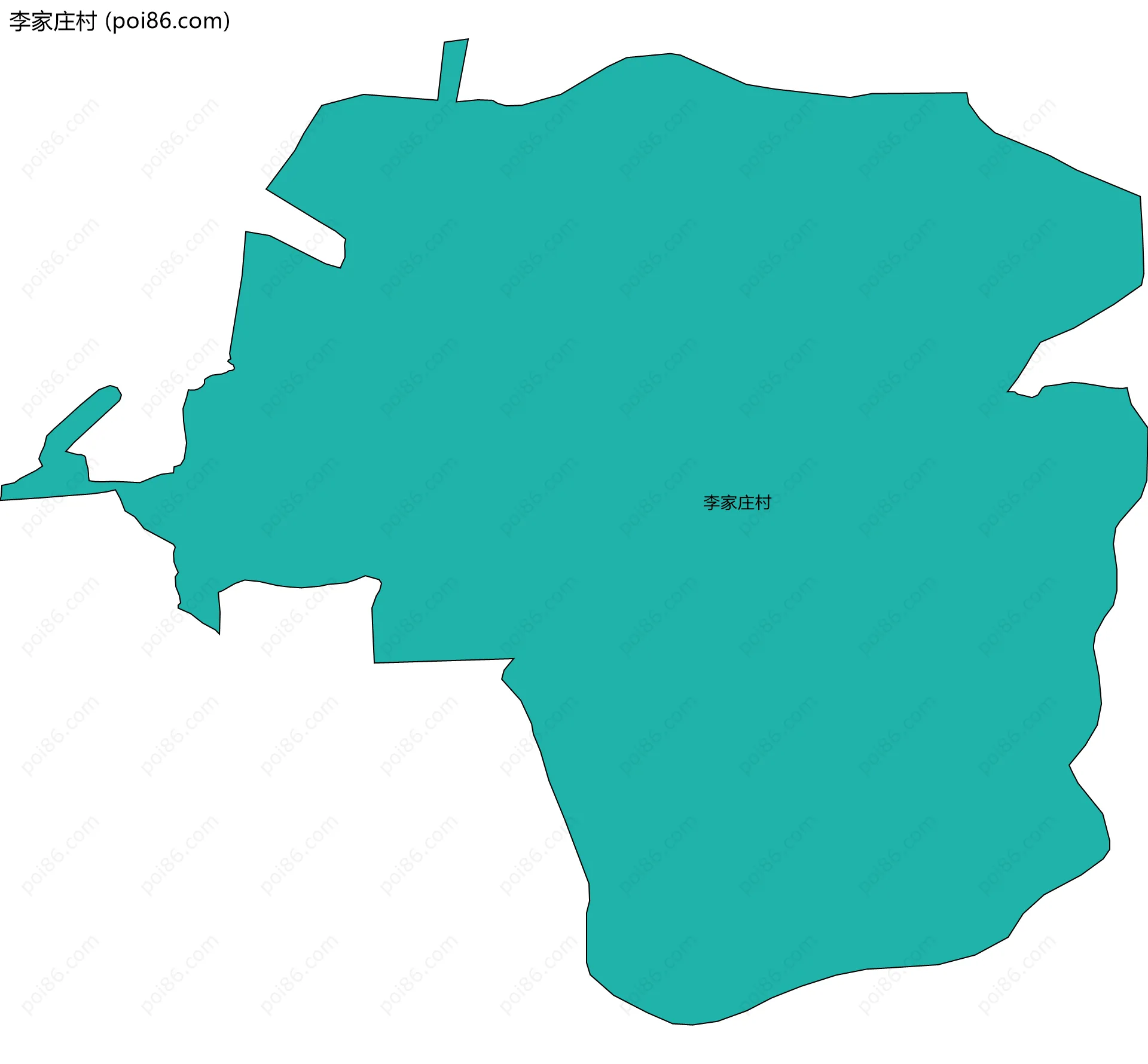 李家庄村边界地图