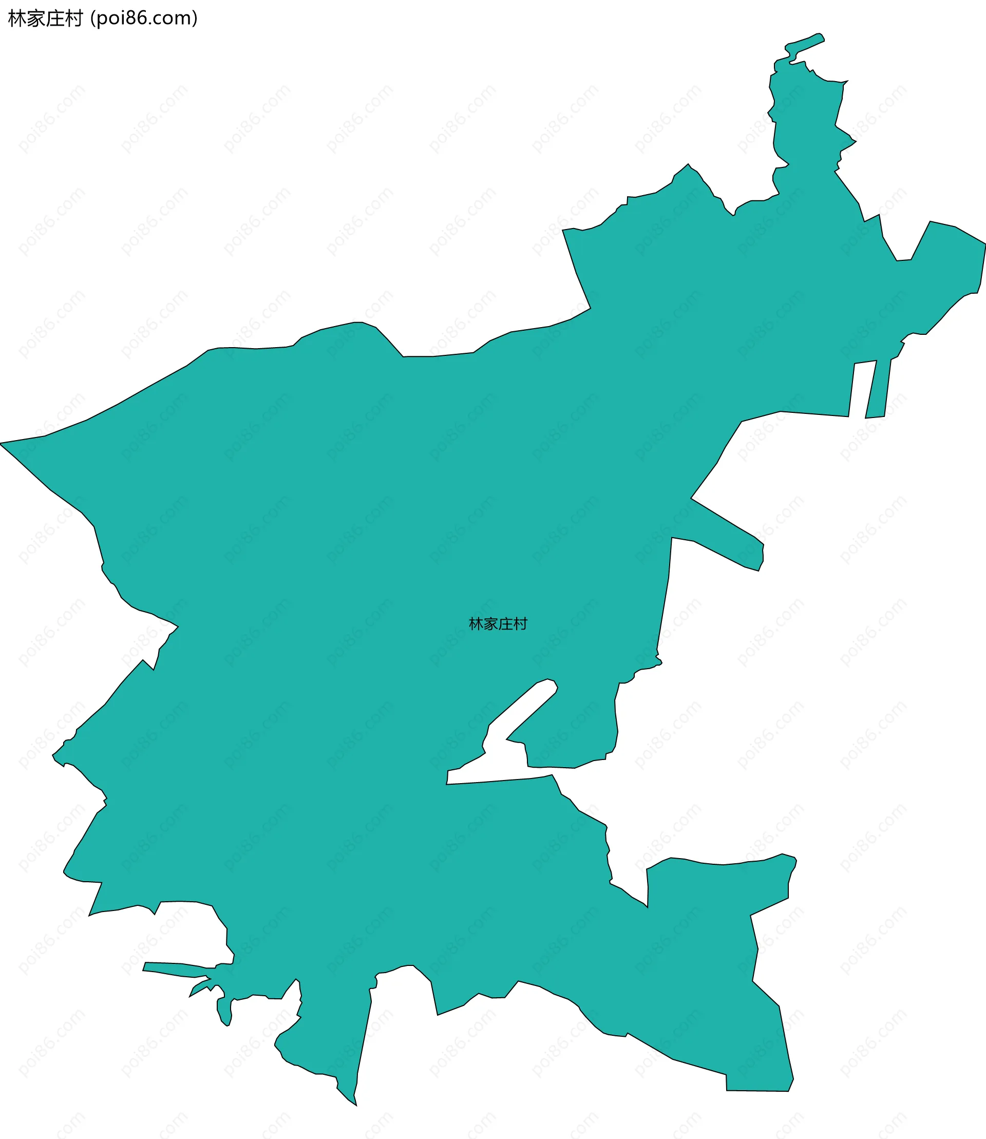 林家庄村边界地图