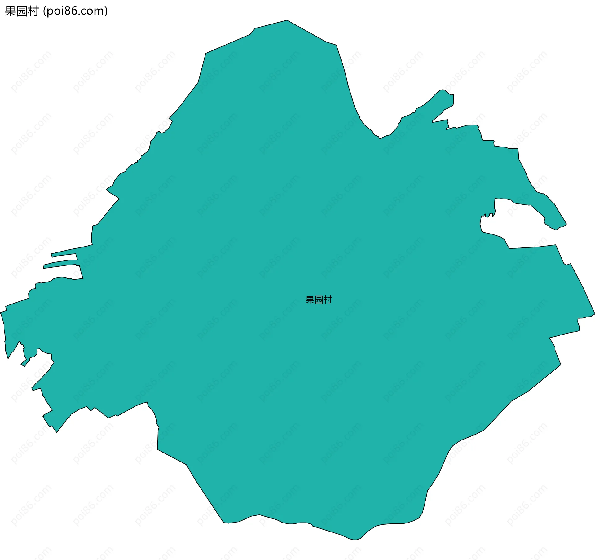 果园村边界地图