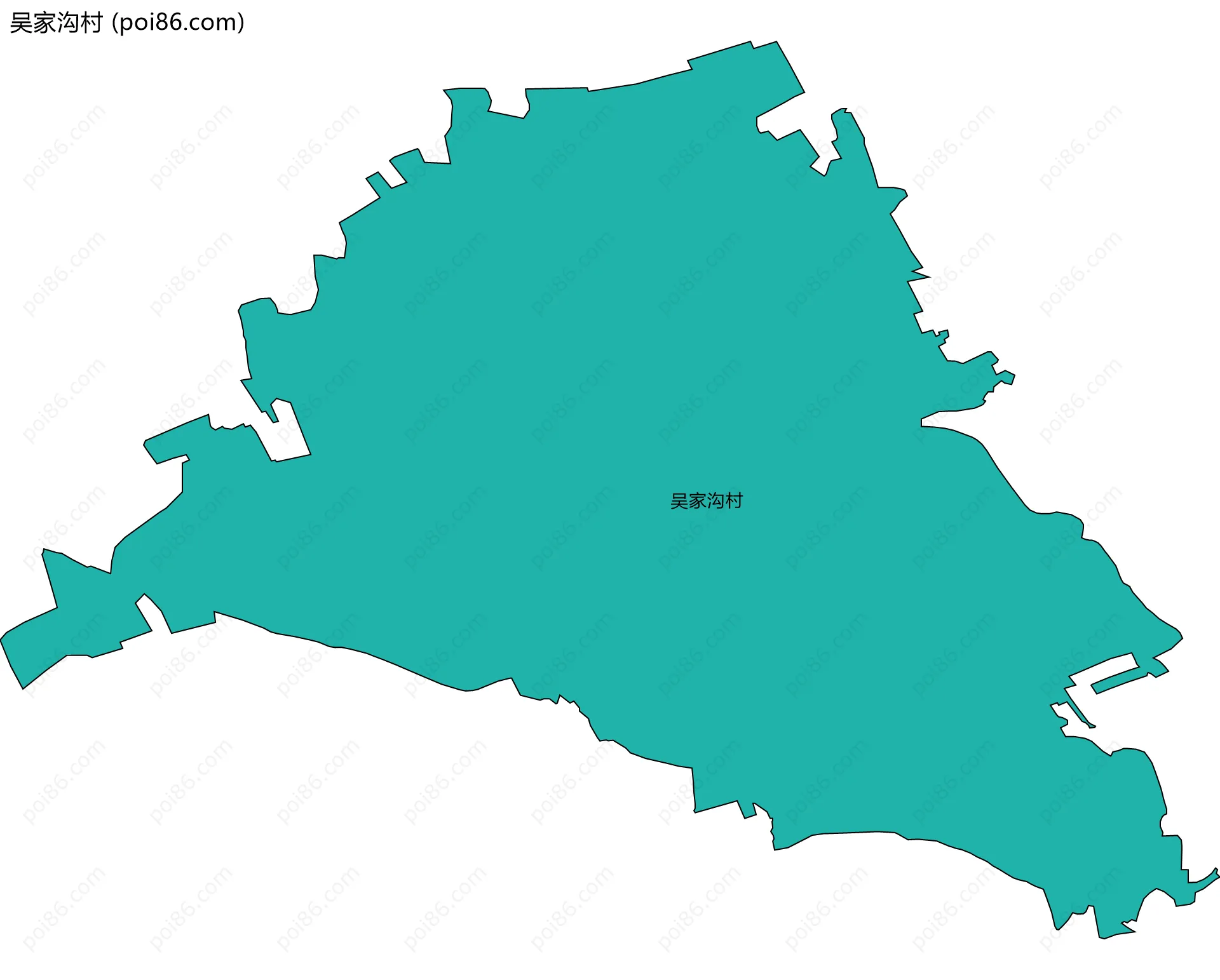 吴家沟村边界地图