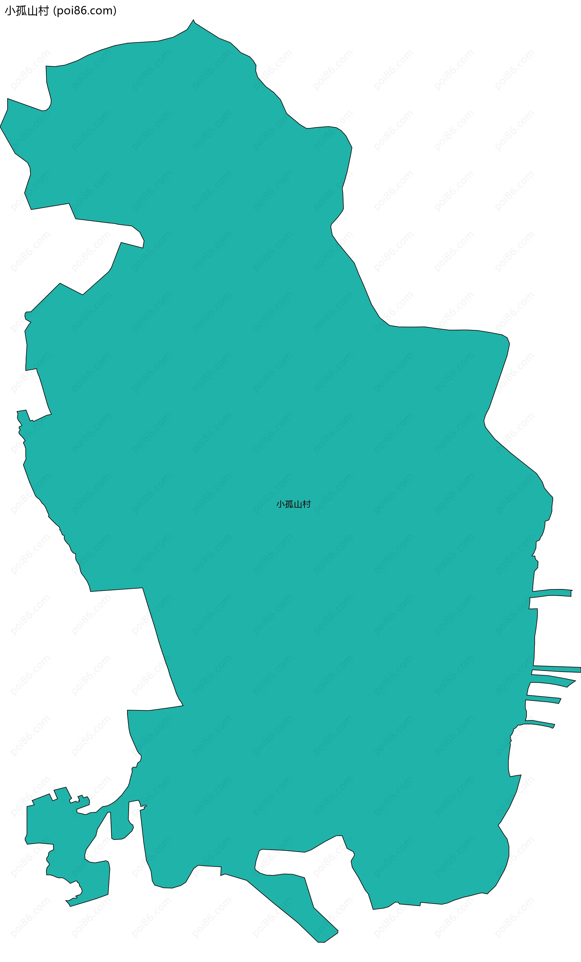 小孤山村边界地图