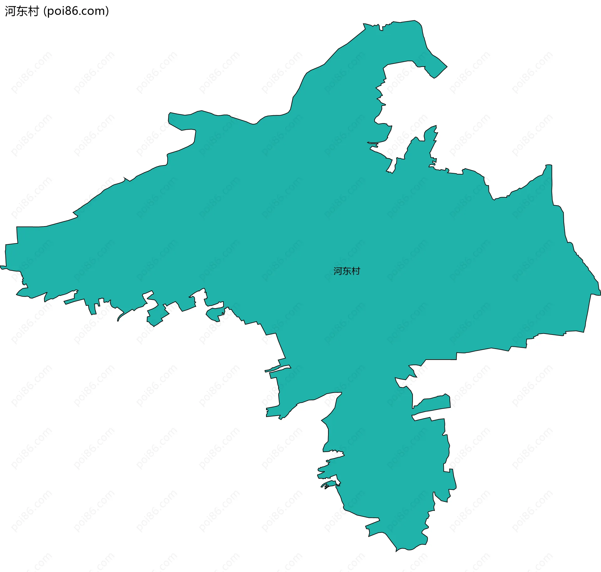 河东村边界地图