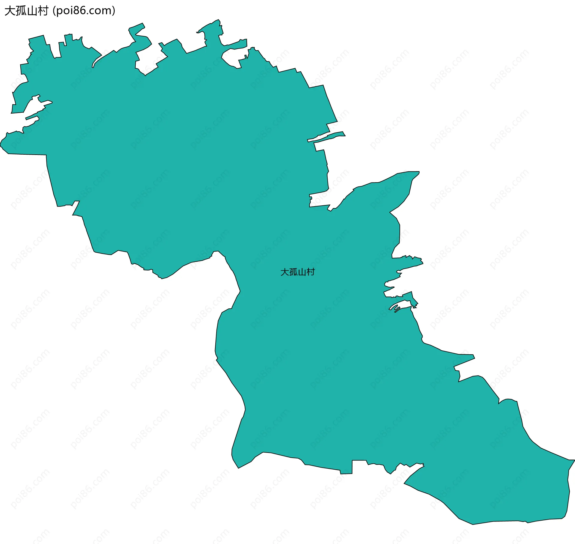 大孤山村边界地图