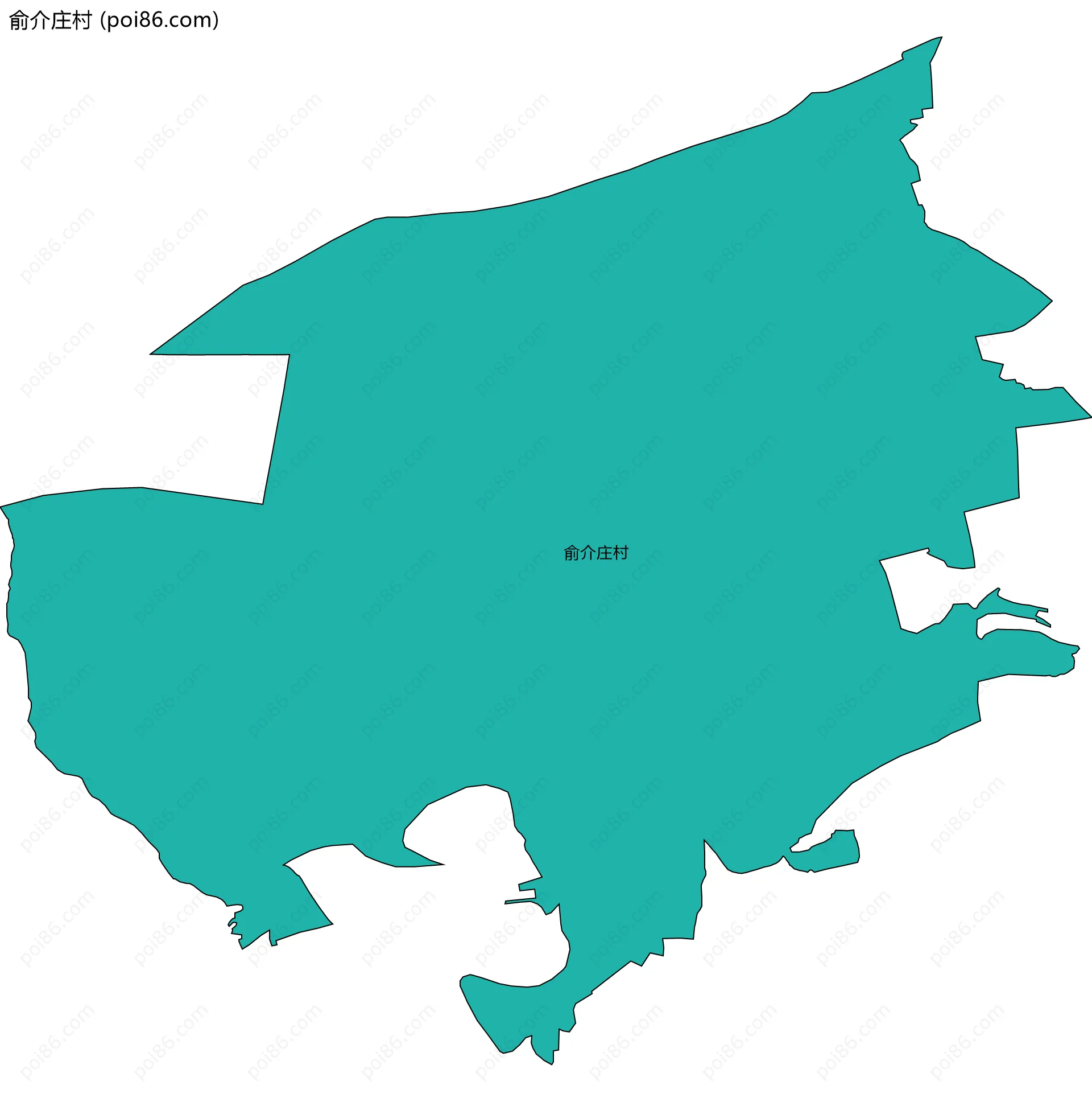 俞介庄村边界地图