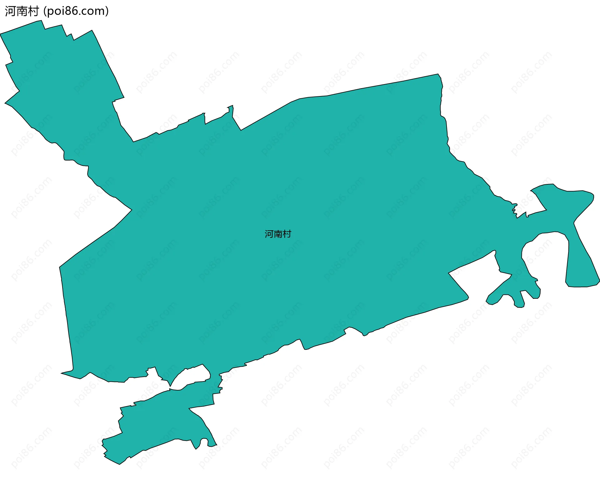 河南村边界地图