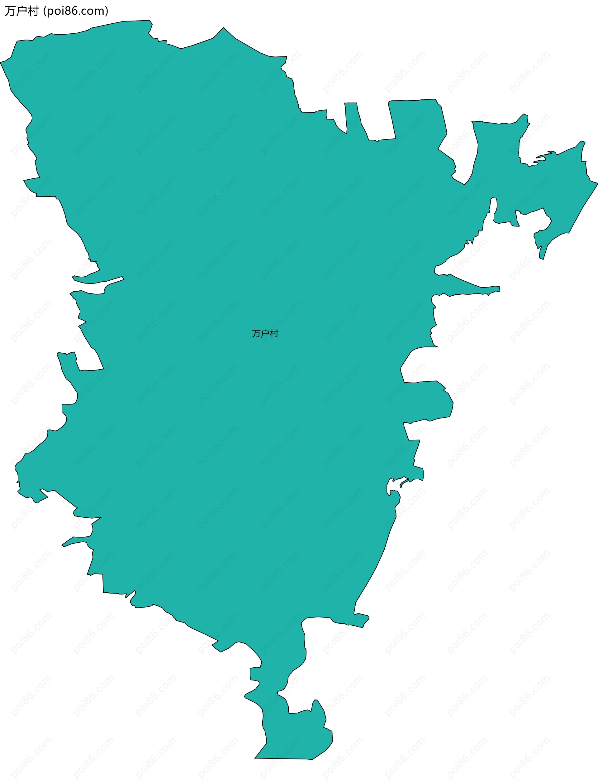 万户村边界地图