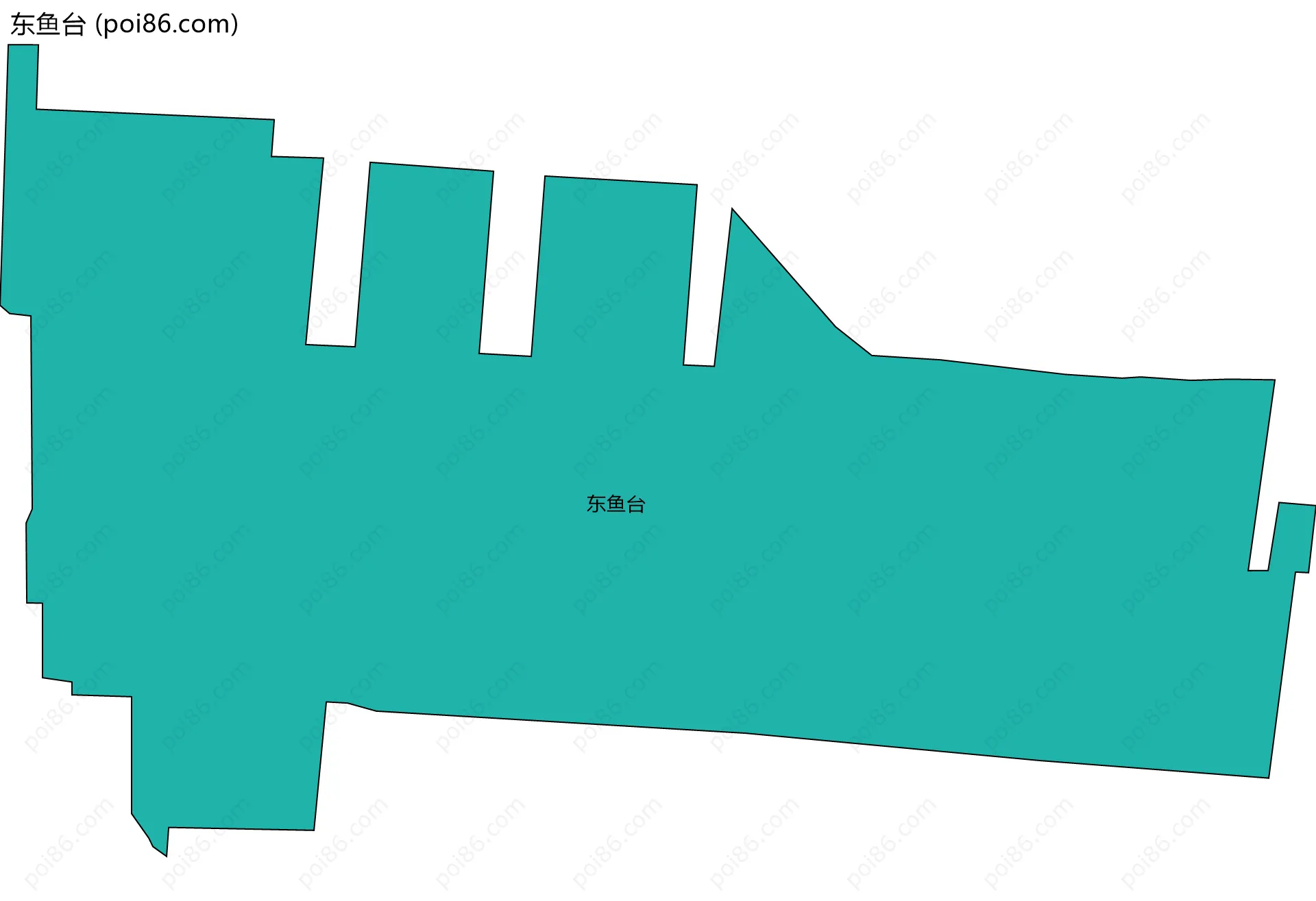 东鱼台边界地图