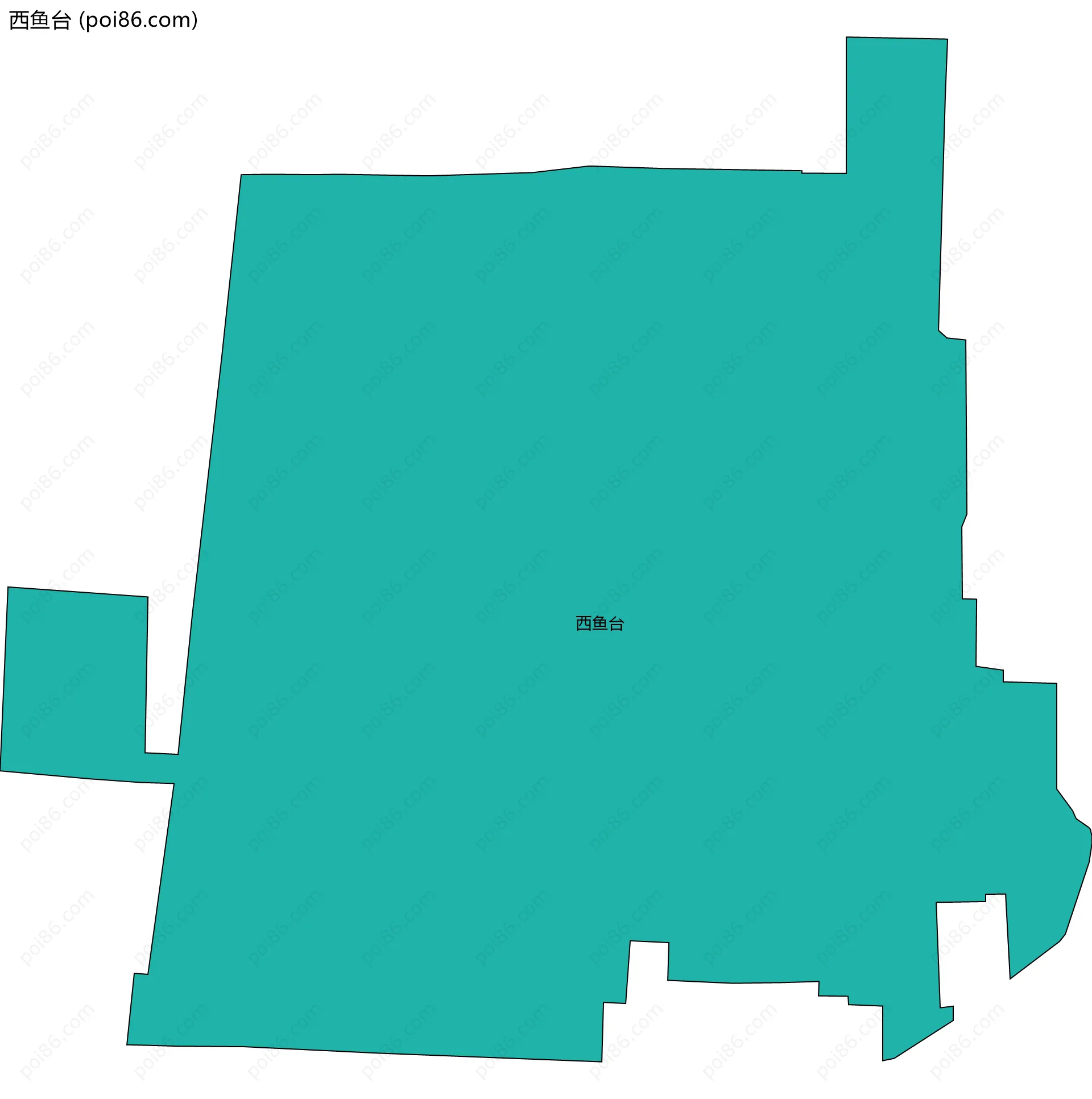 西鱼台边界地图