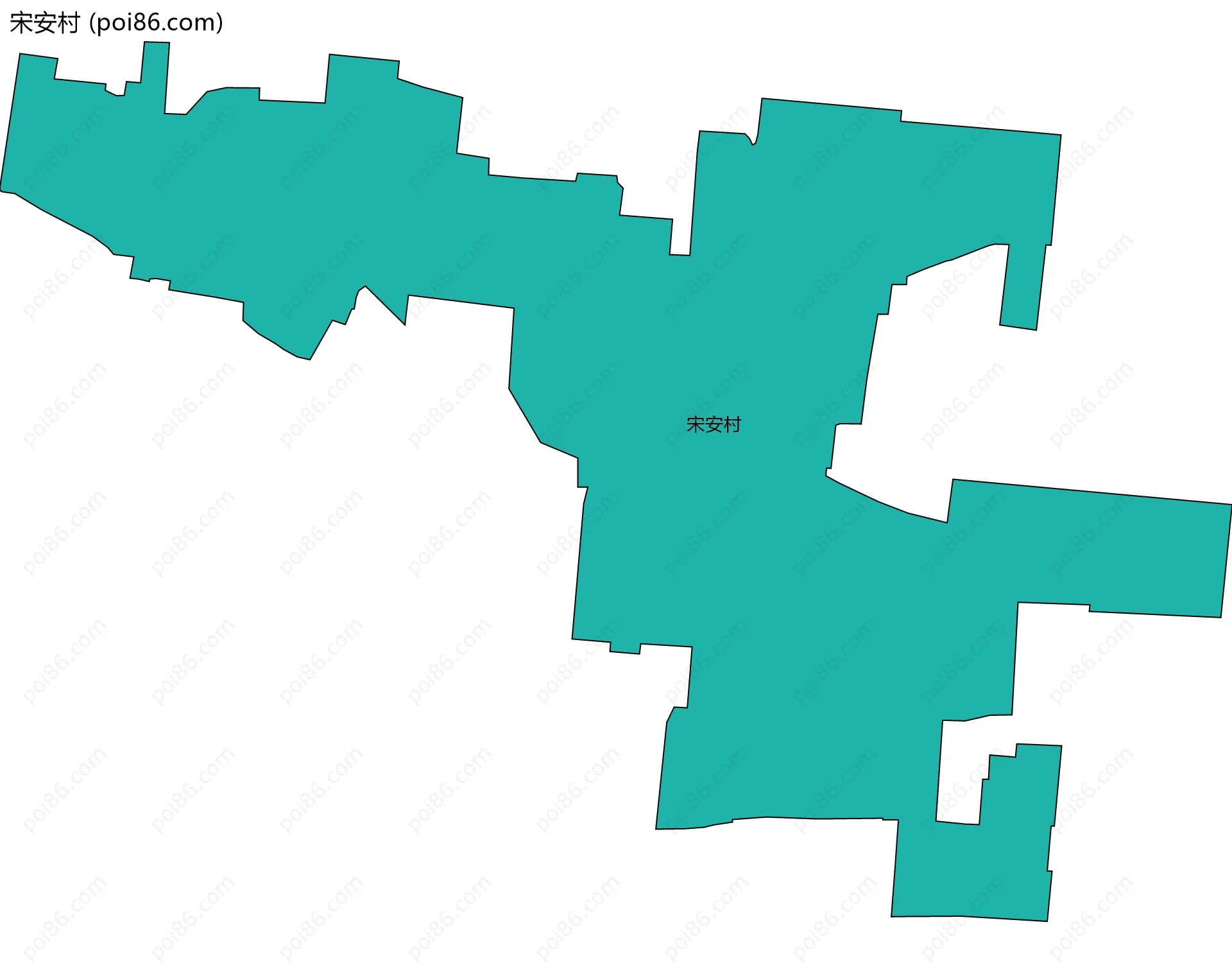 宋安村边界地图