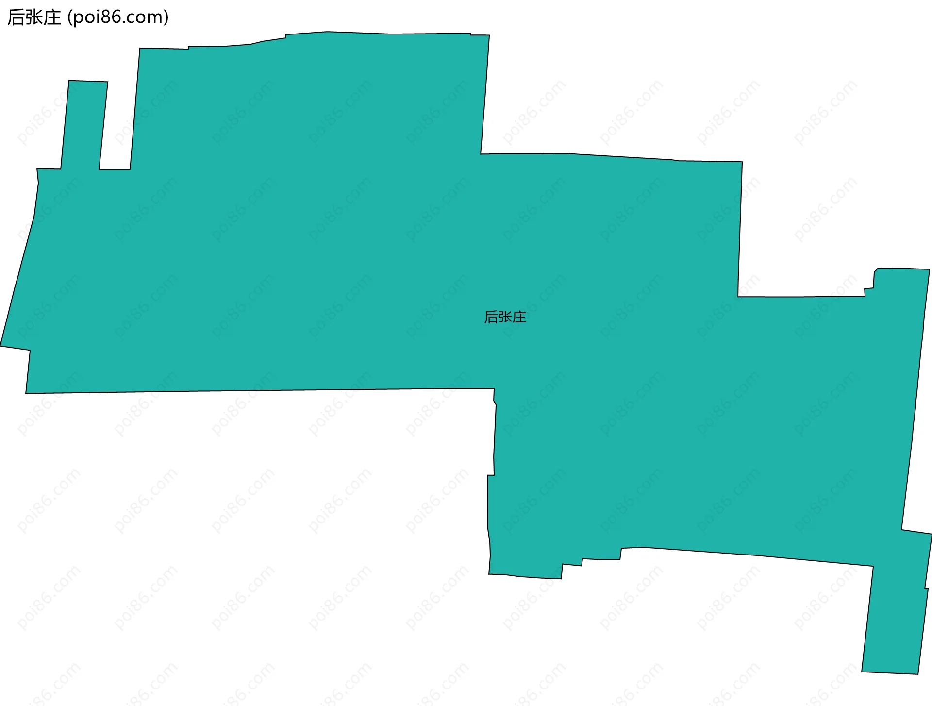 后张庄边界地图