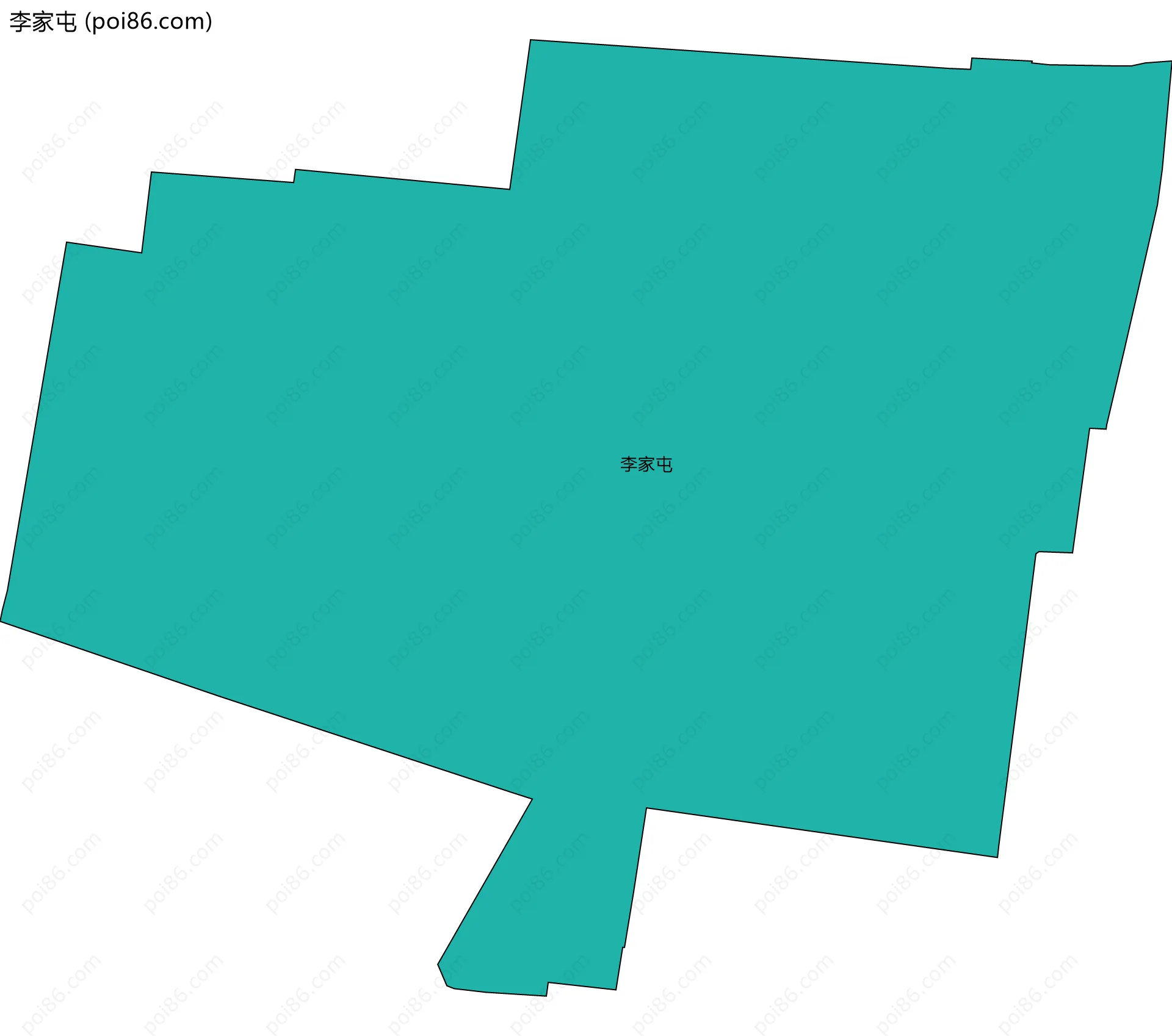 李家屯边界地图