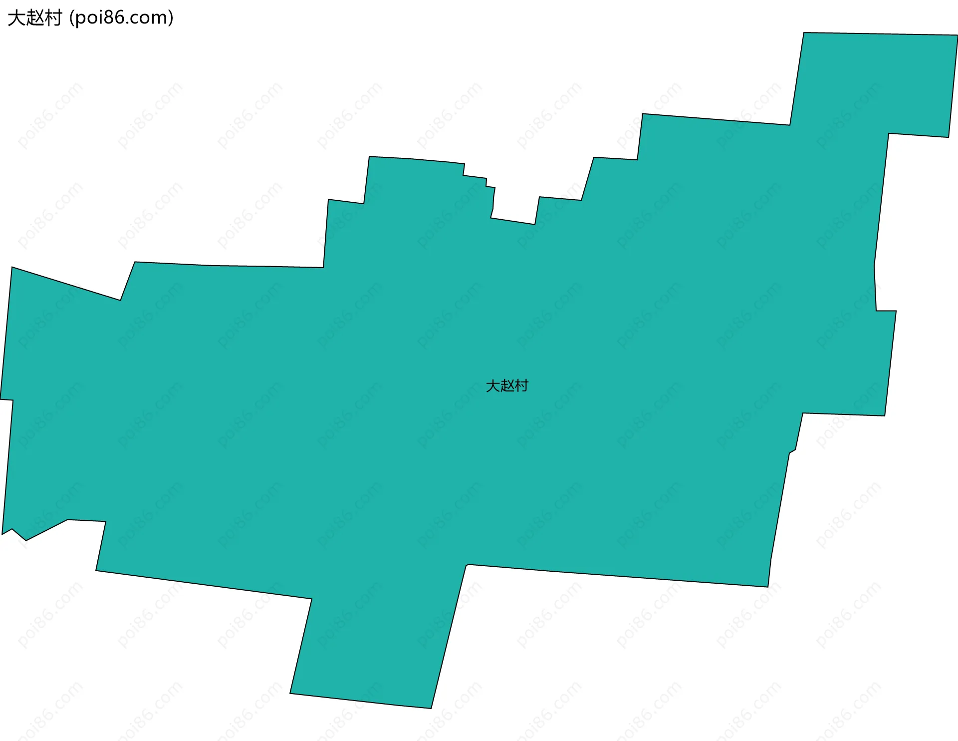 大赵村边界地图