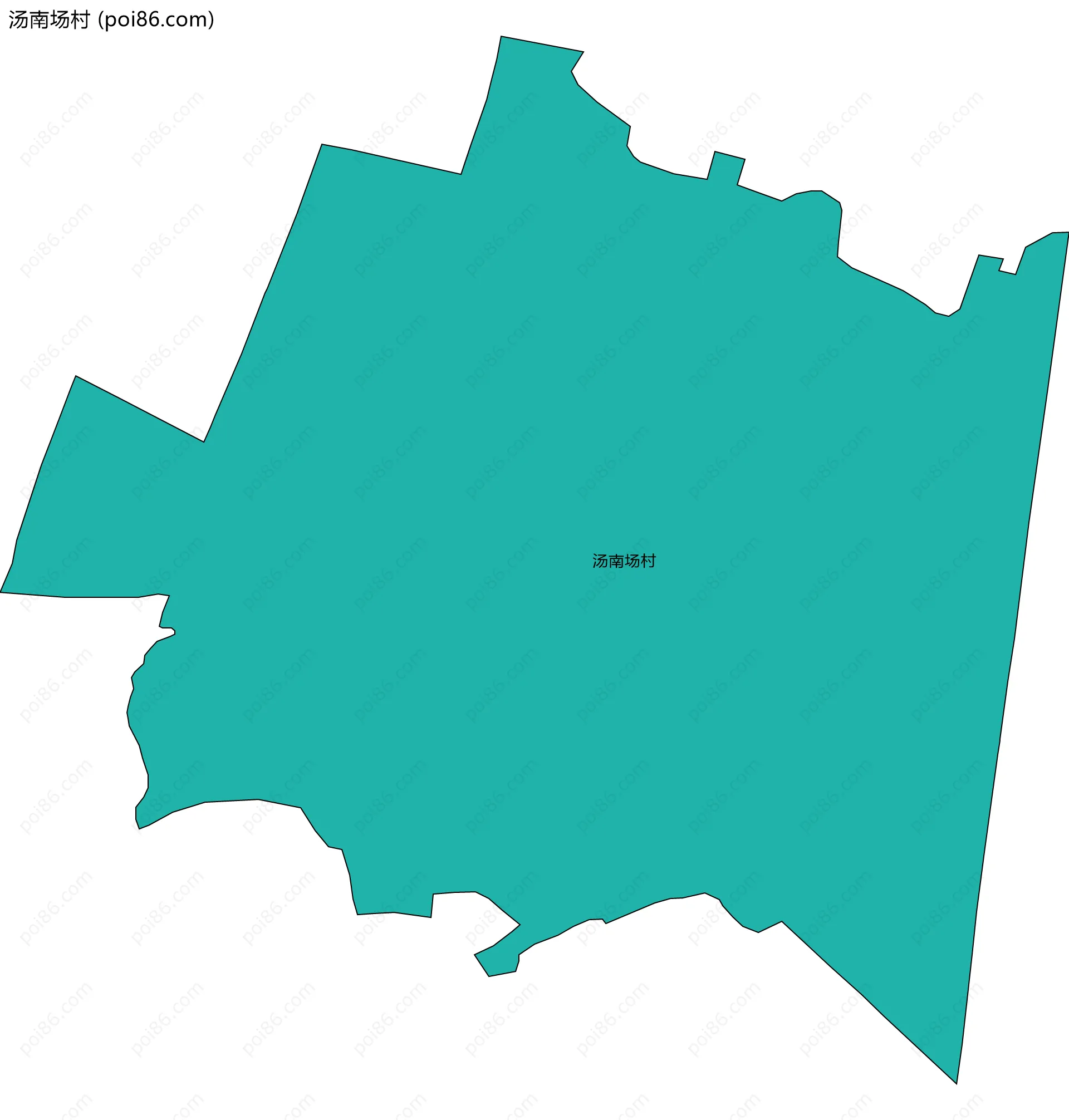 汤南场村边界地图