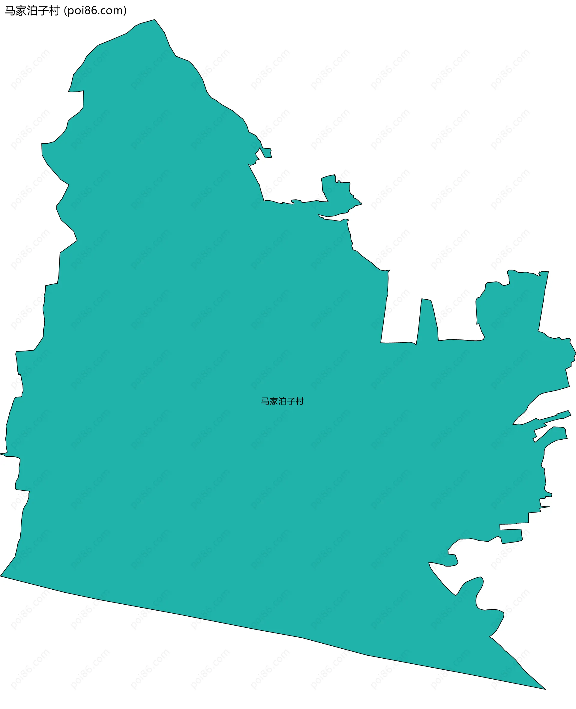 马家泊子村边界地图