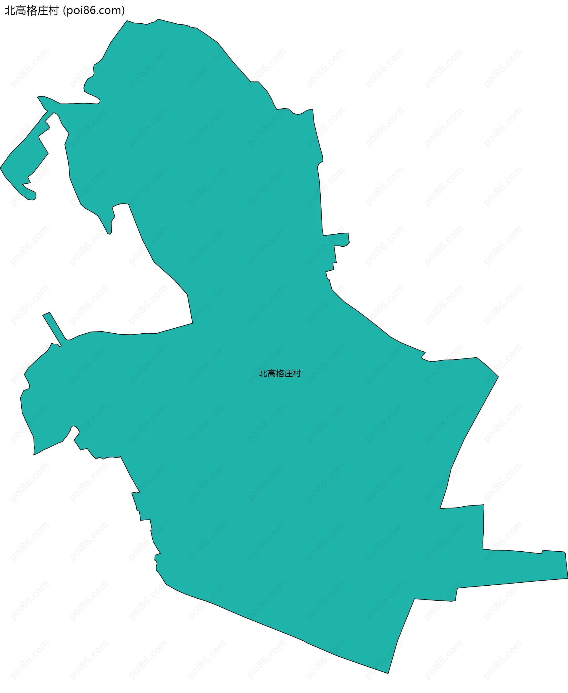 北高格庄村边界地图