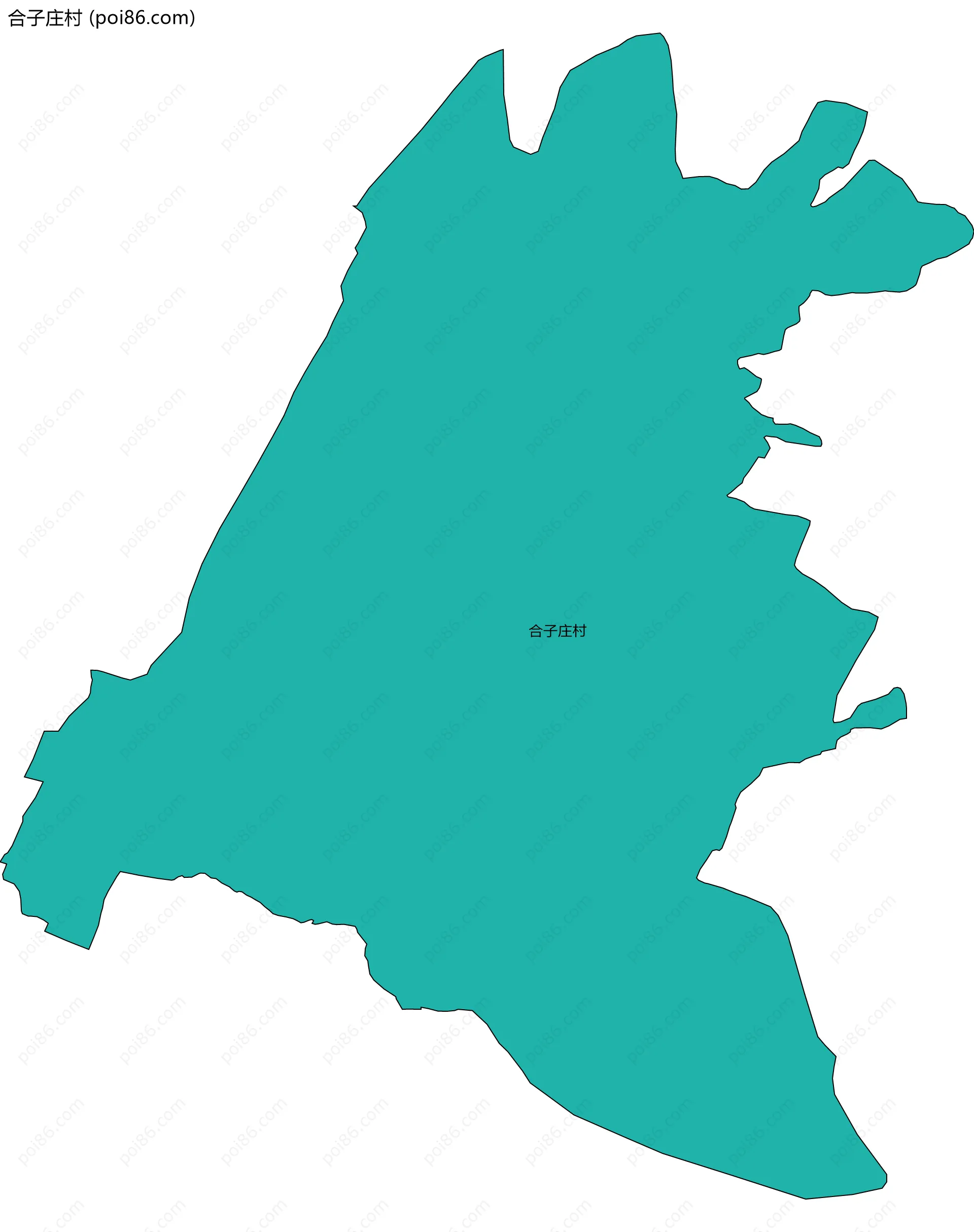 合子庄村边界地图