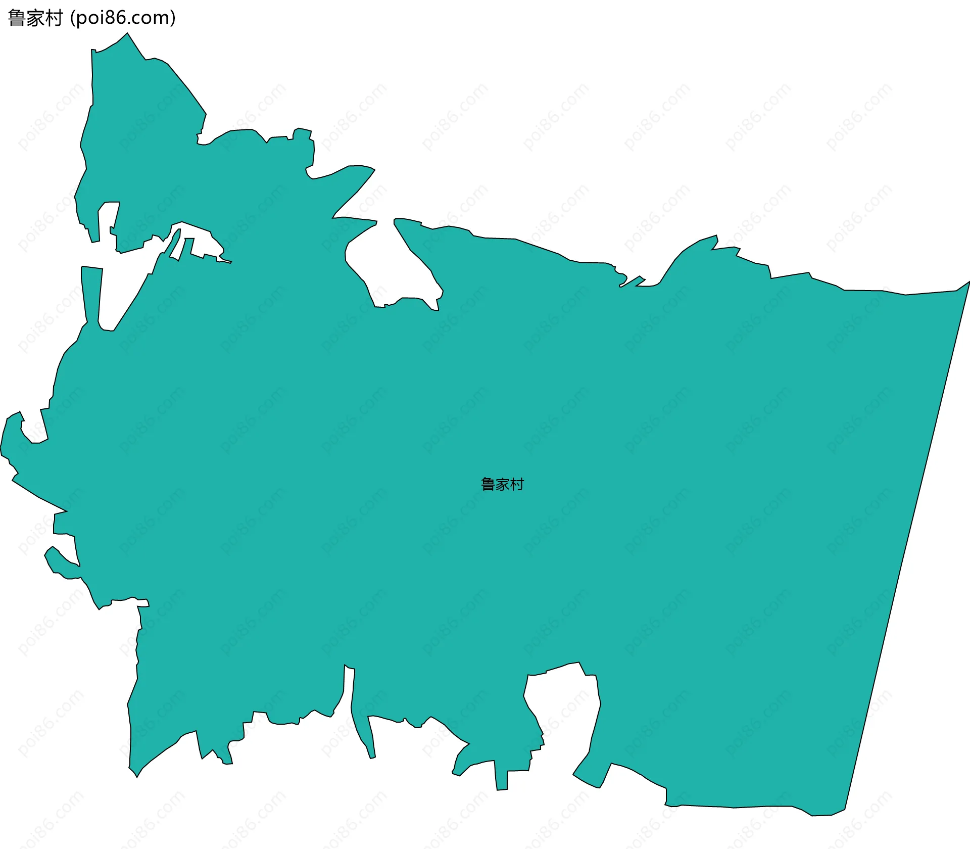 鲁家村边界地图