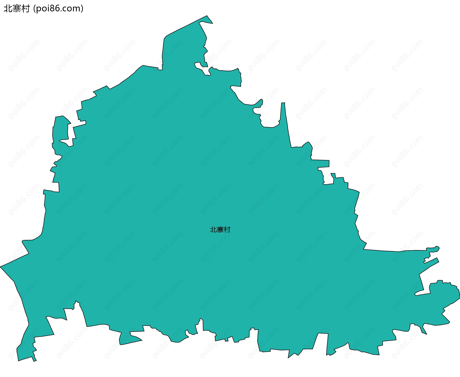 北寨村边界地图