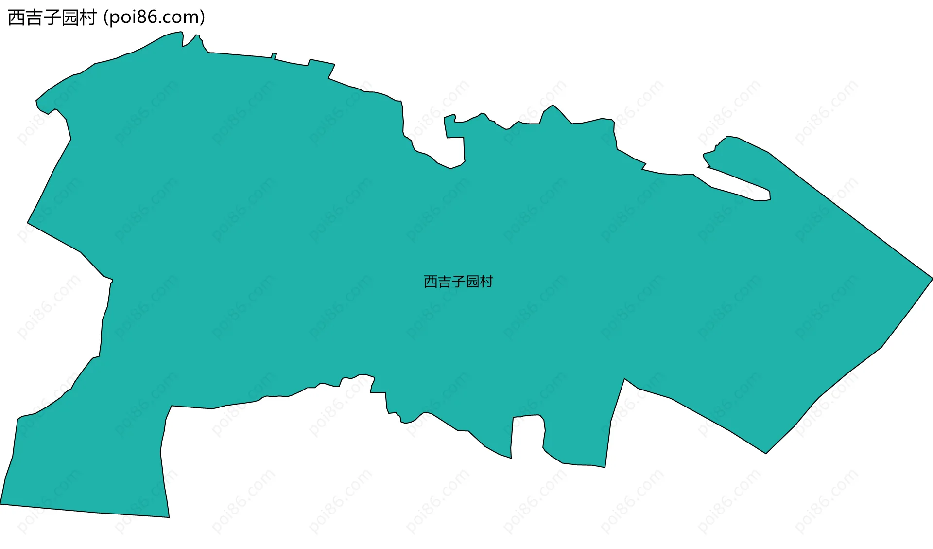 西吉子园村边界地图