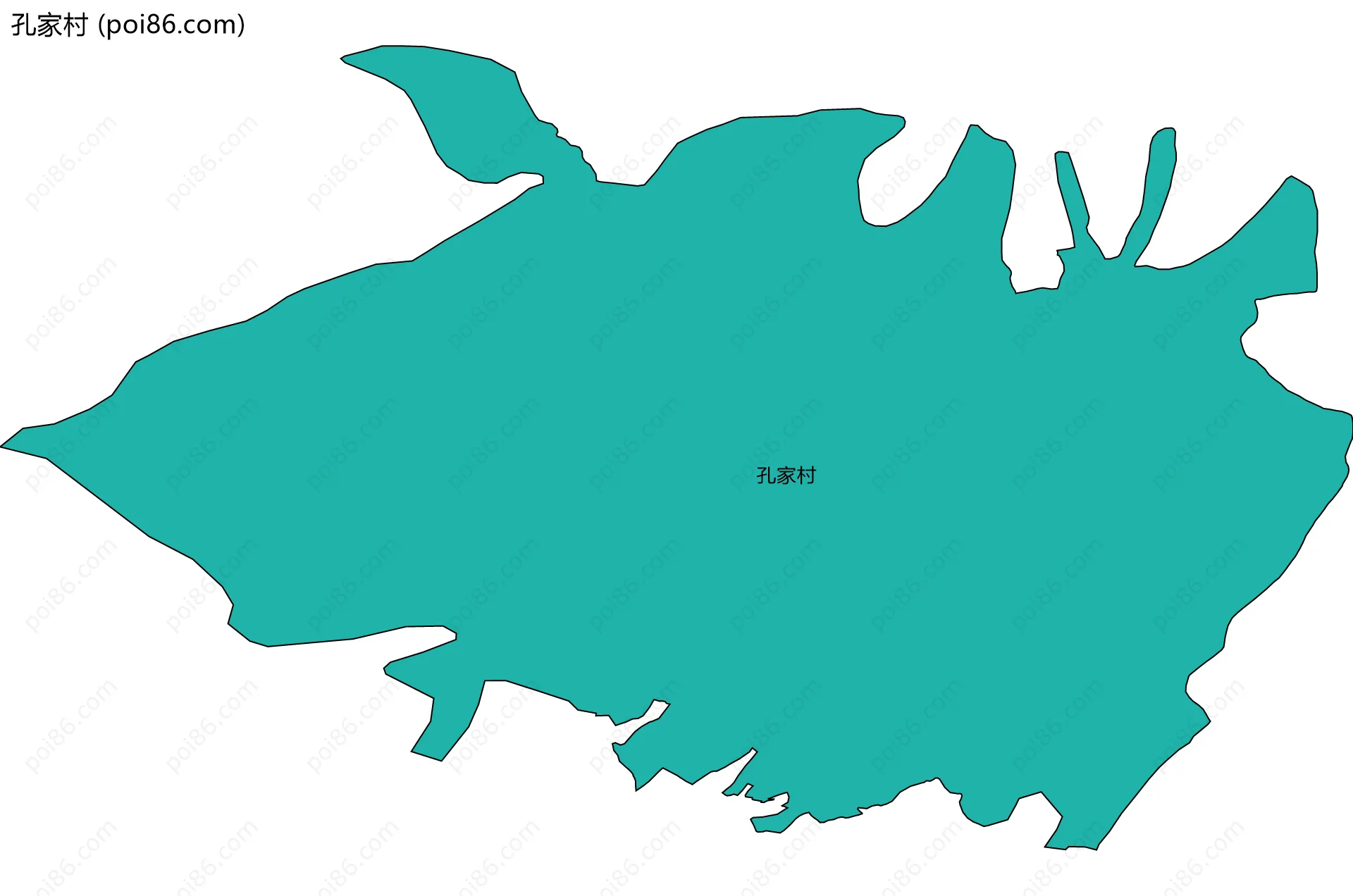 孔家村边界地图
