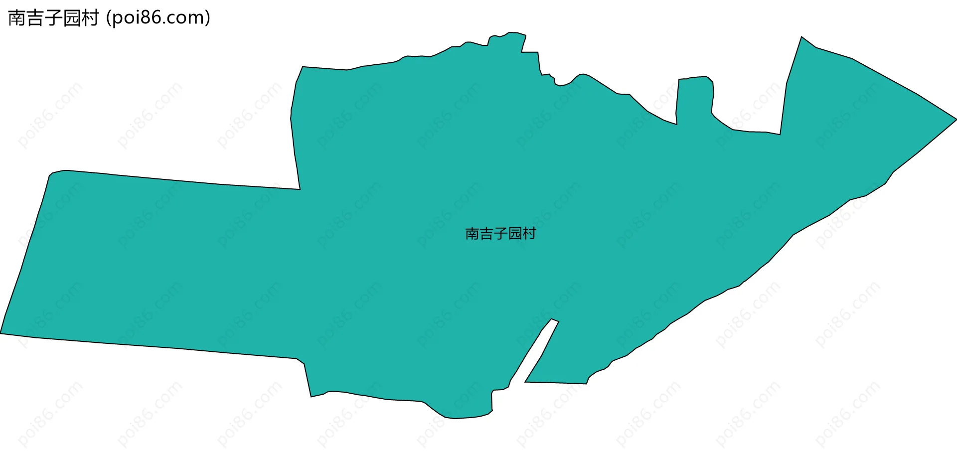 南吉子园村边界地图