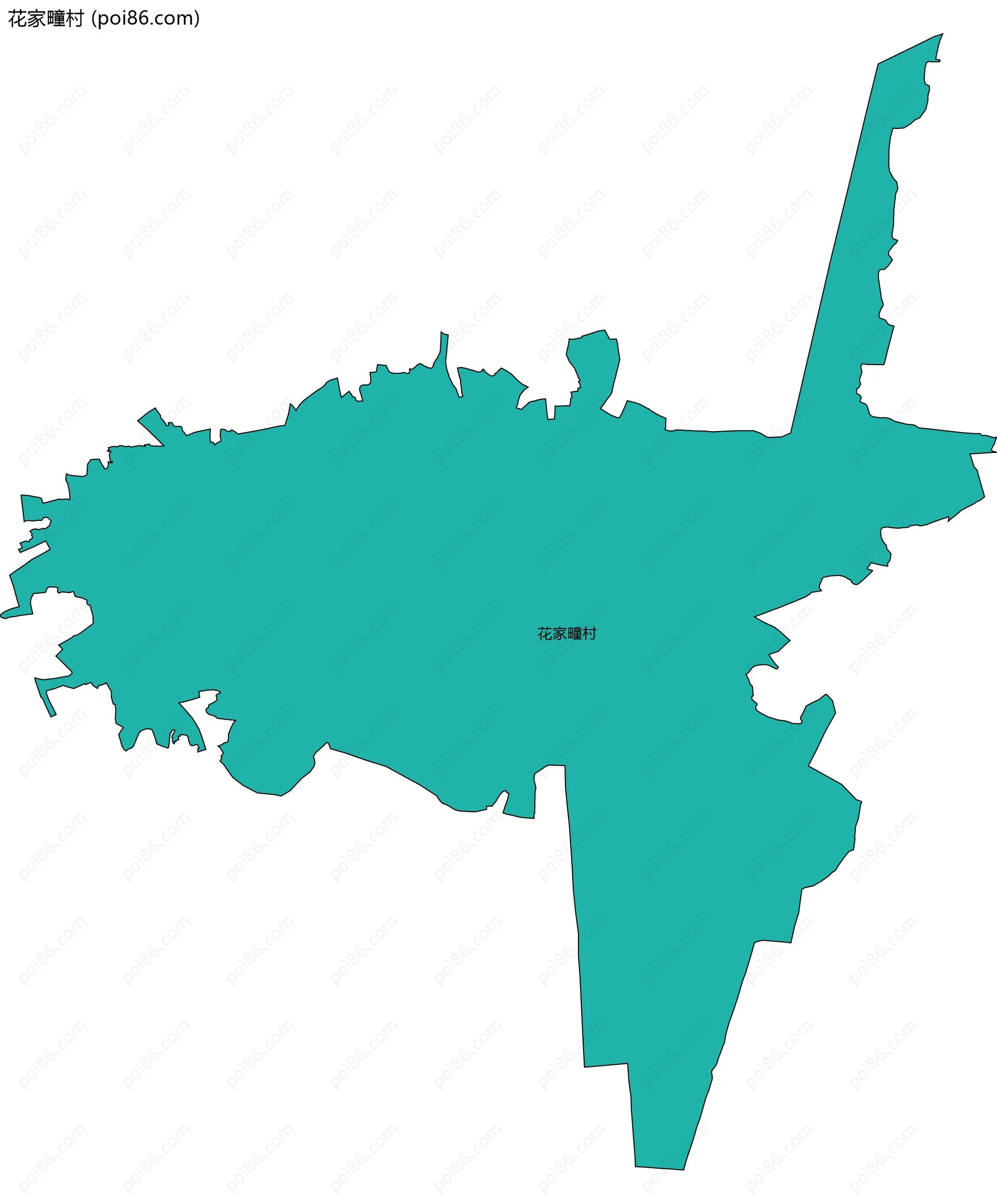 花家疃村边界地图