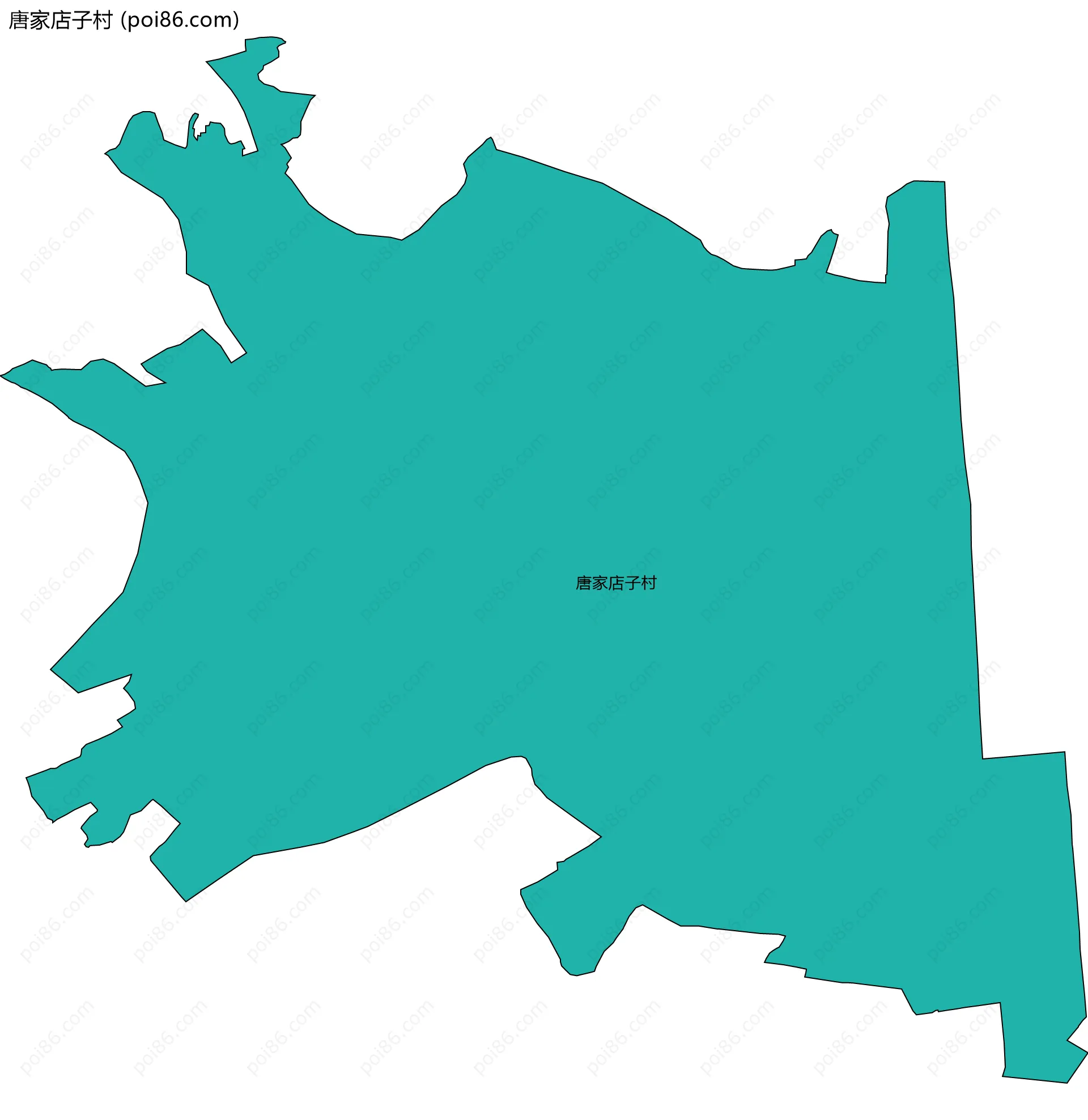 唐家店子村边界地图