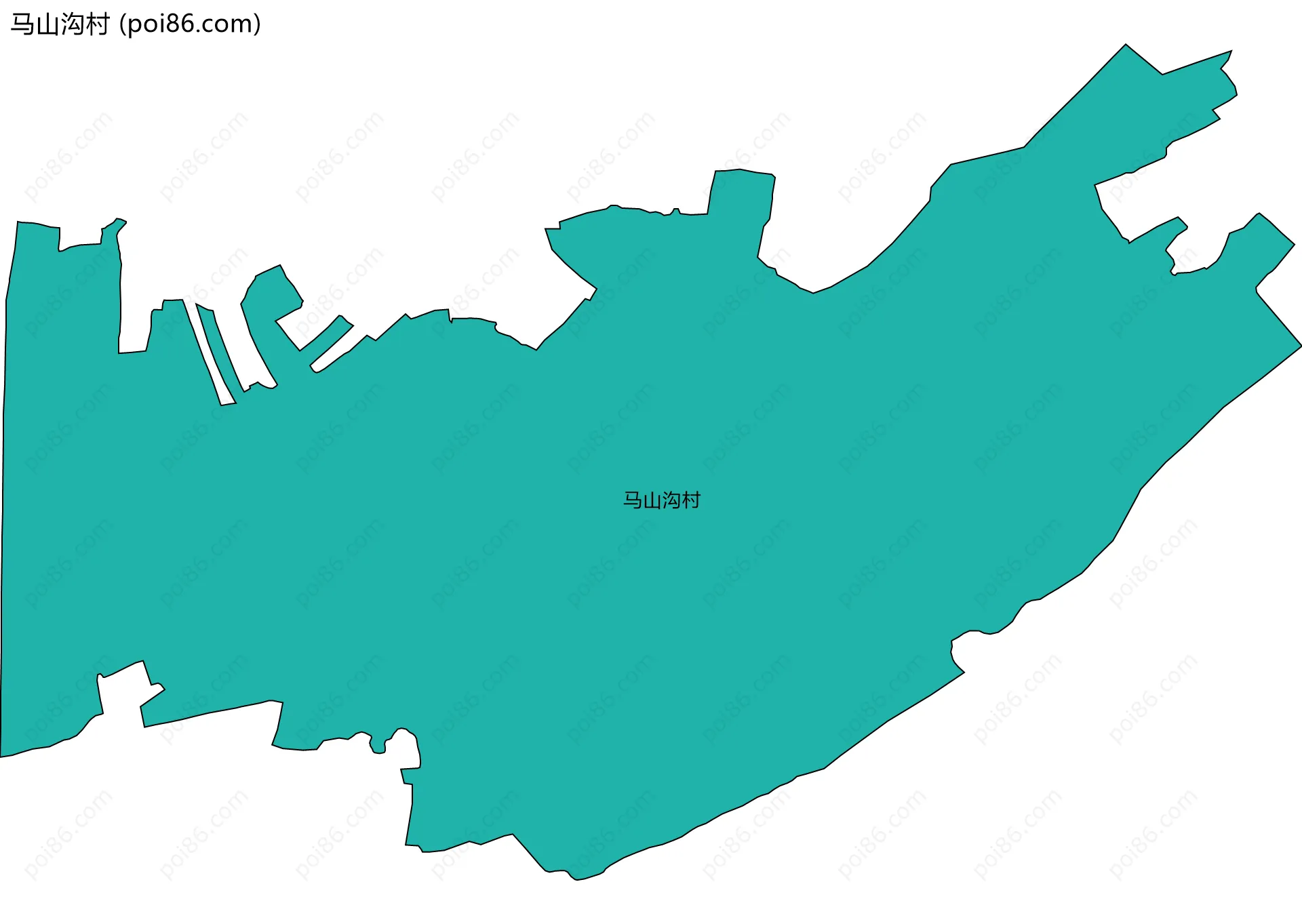 马山沟村边界地图