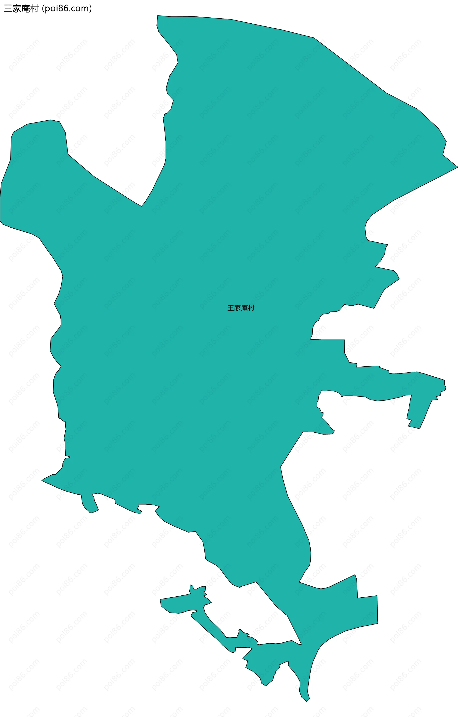 王家庵村边界地图