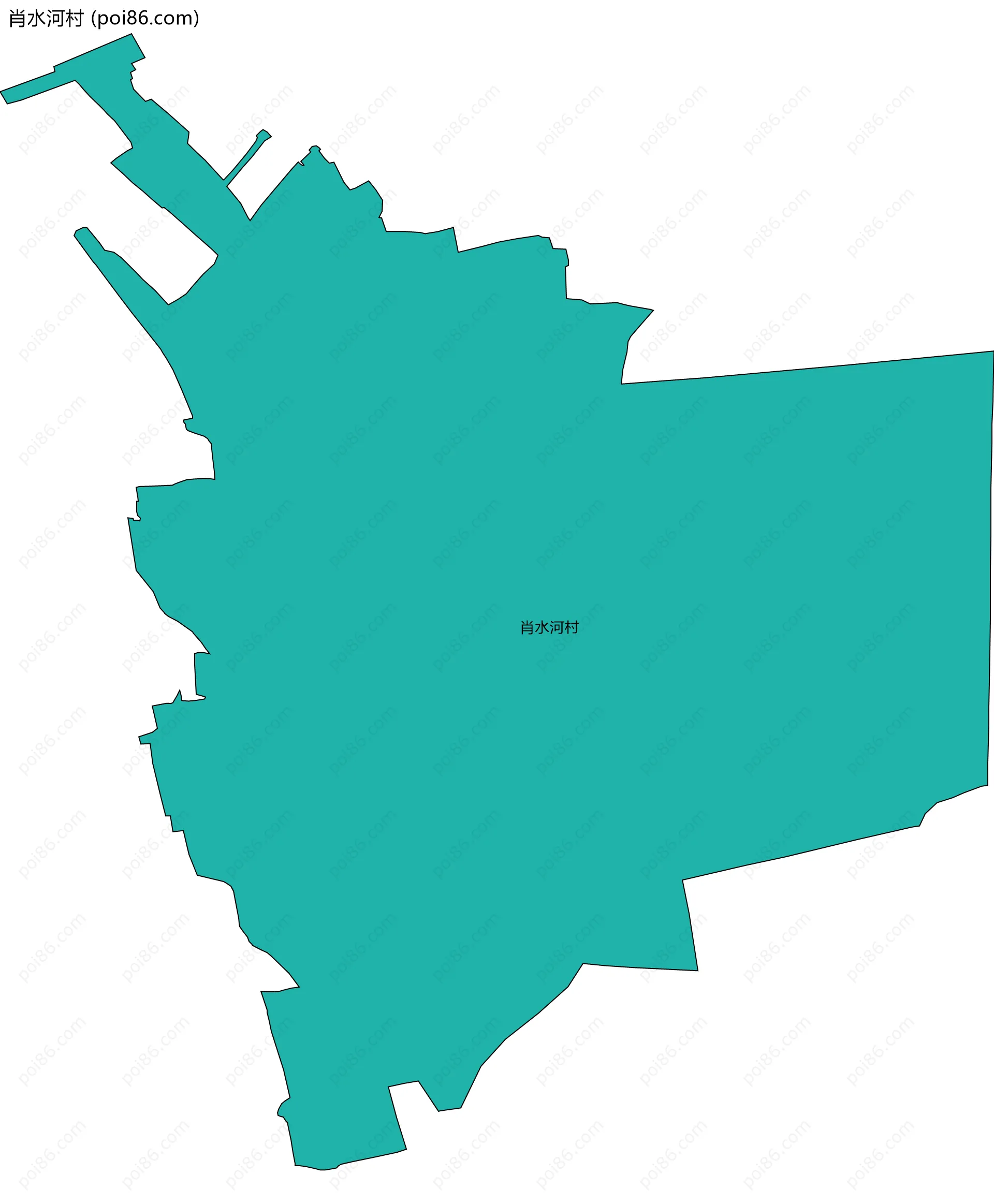 肖水河村边界地图