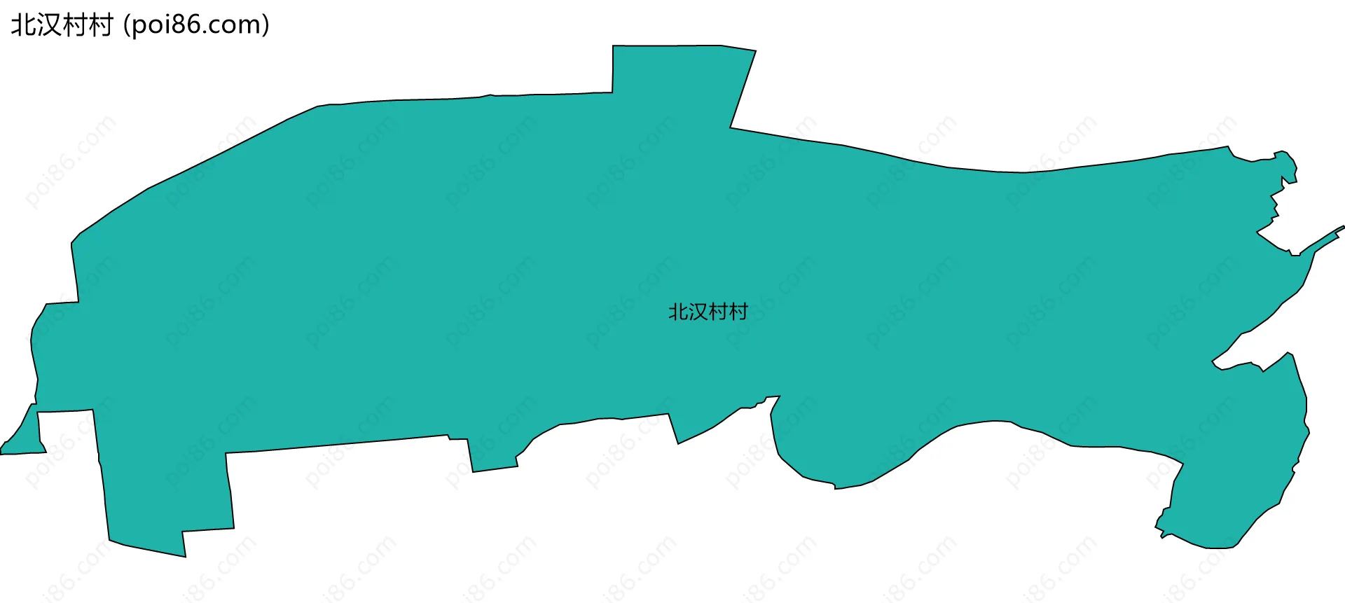 北汉村村边界地图