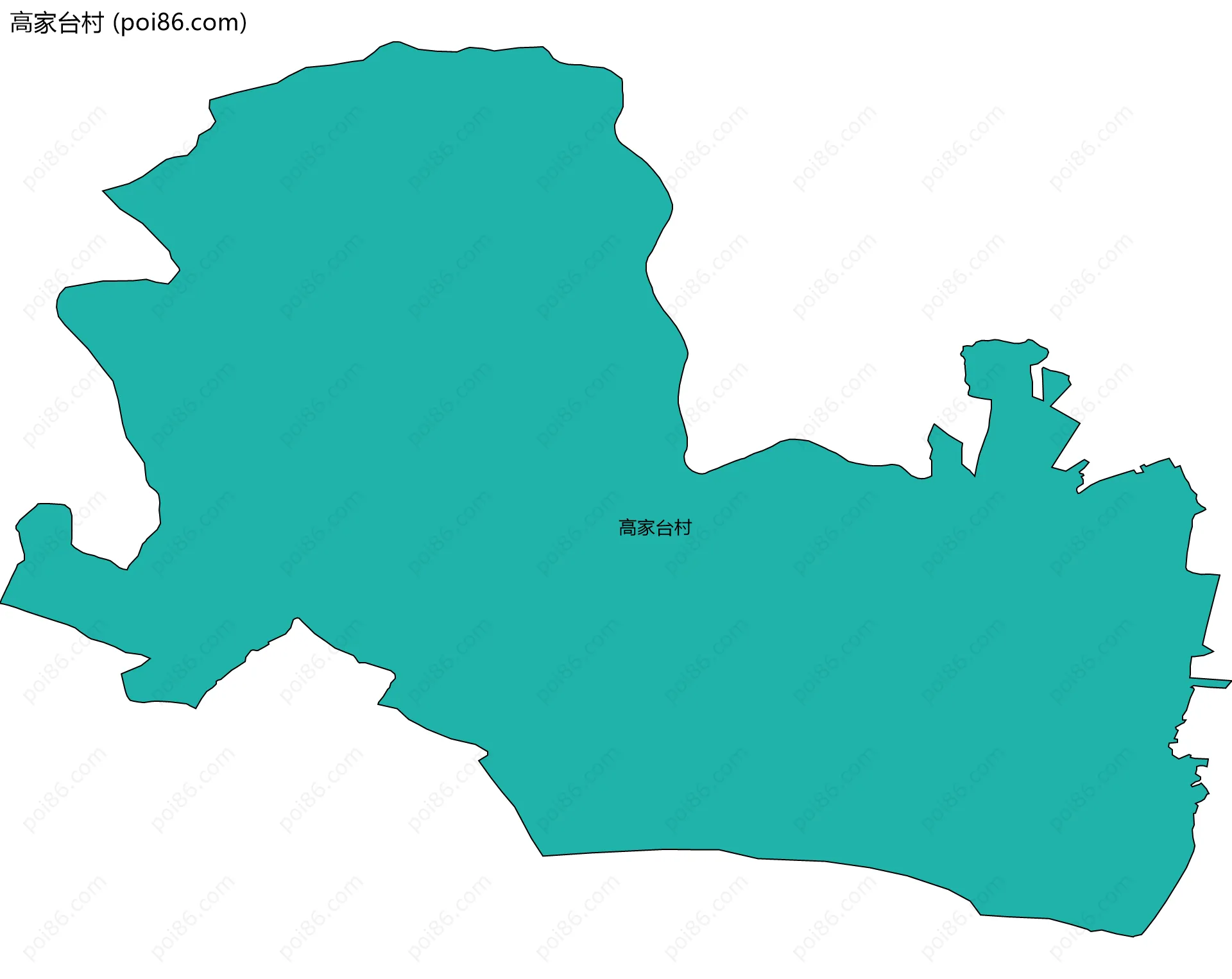 高家台村边界地图