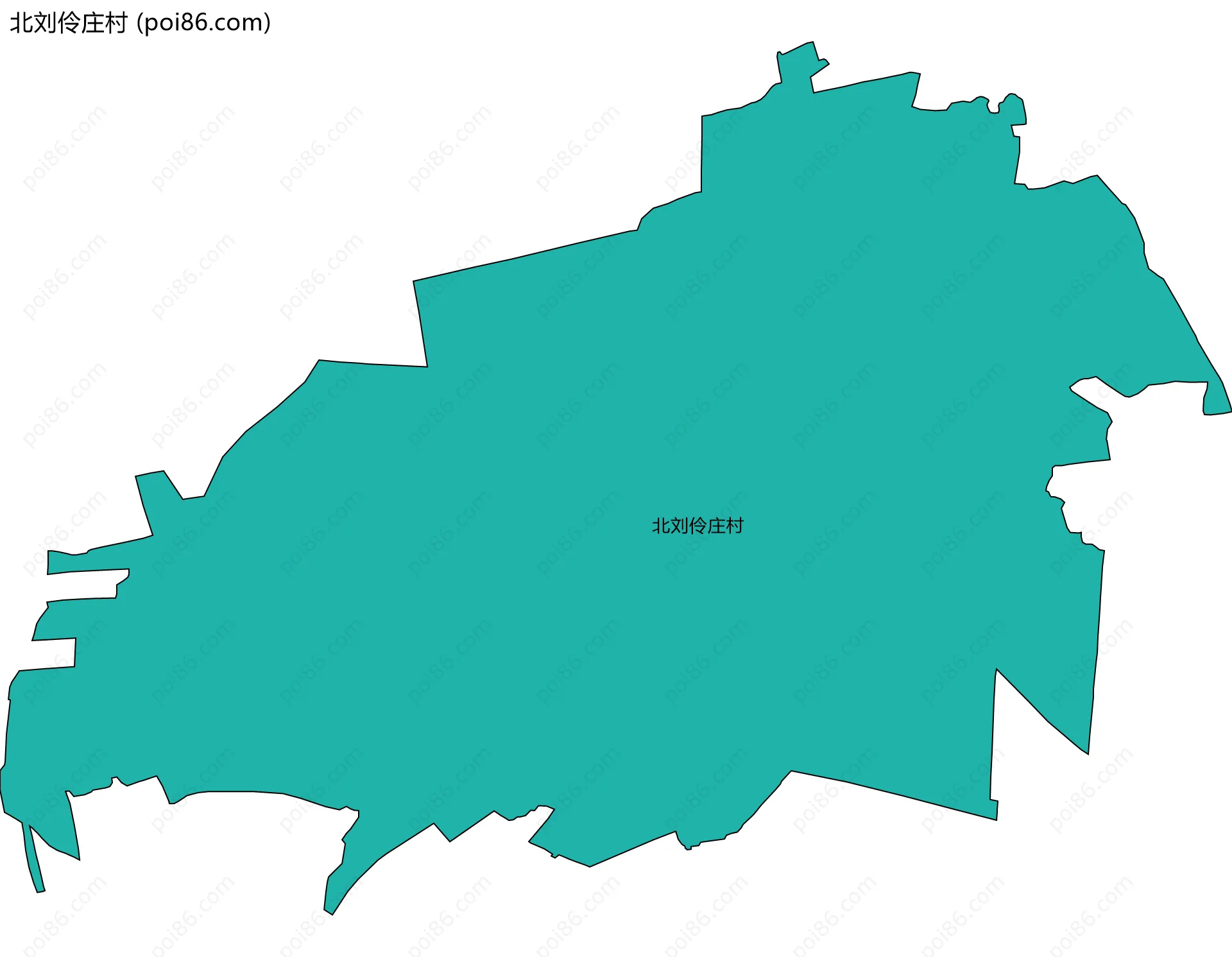 北刘伶庄村边界地图