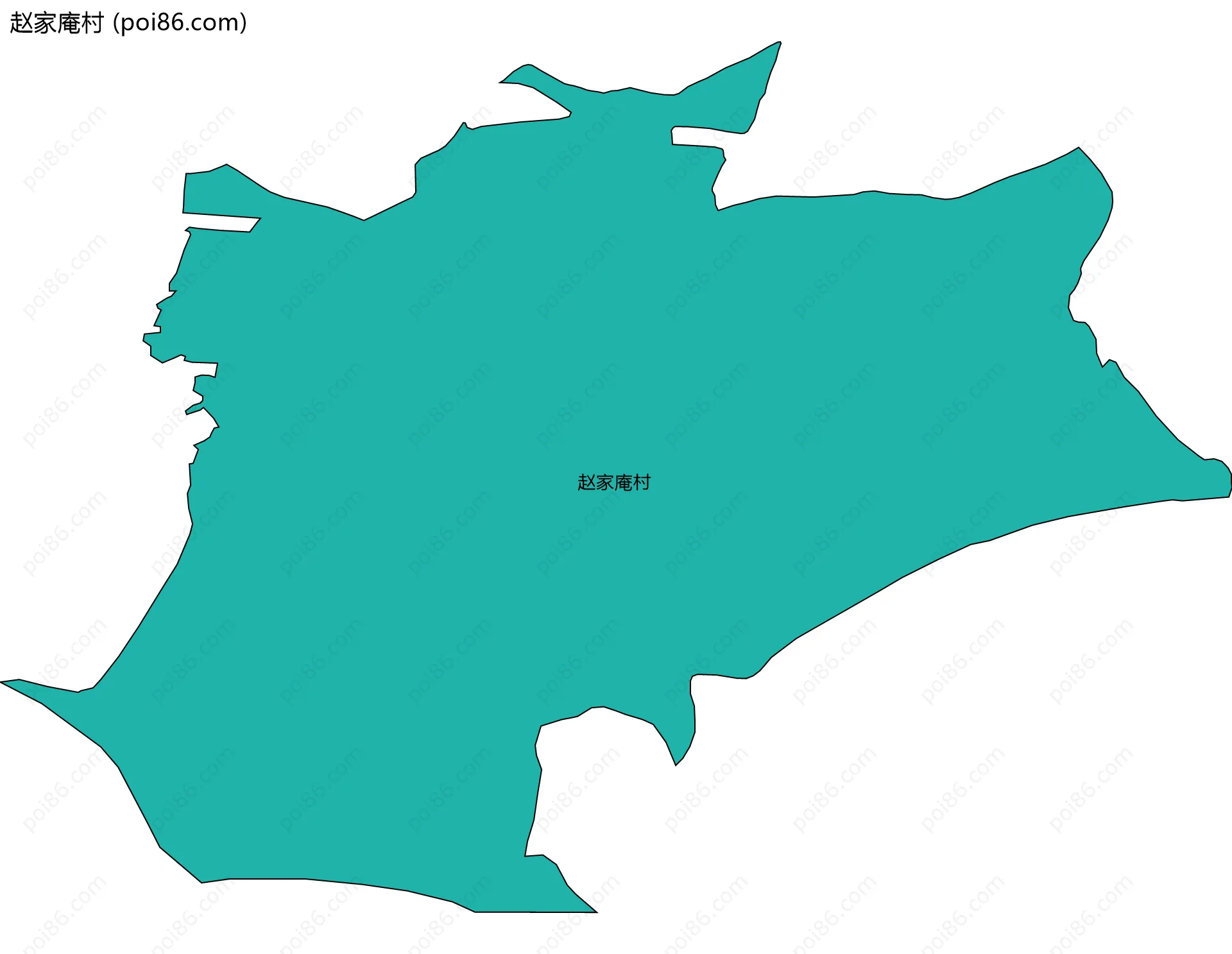 赵家庵村边界地图