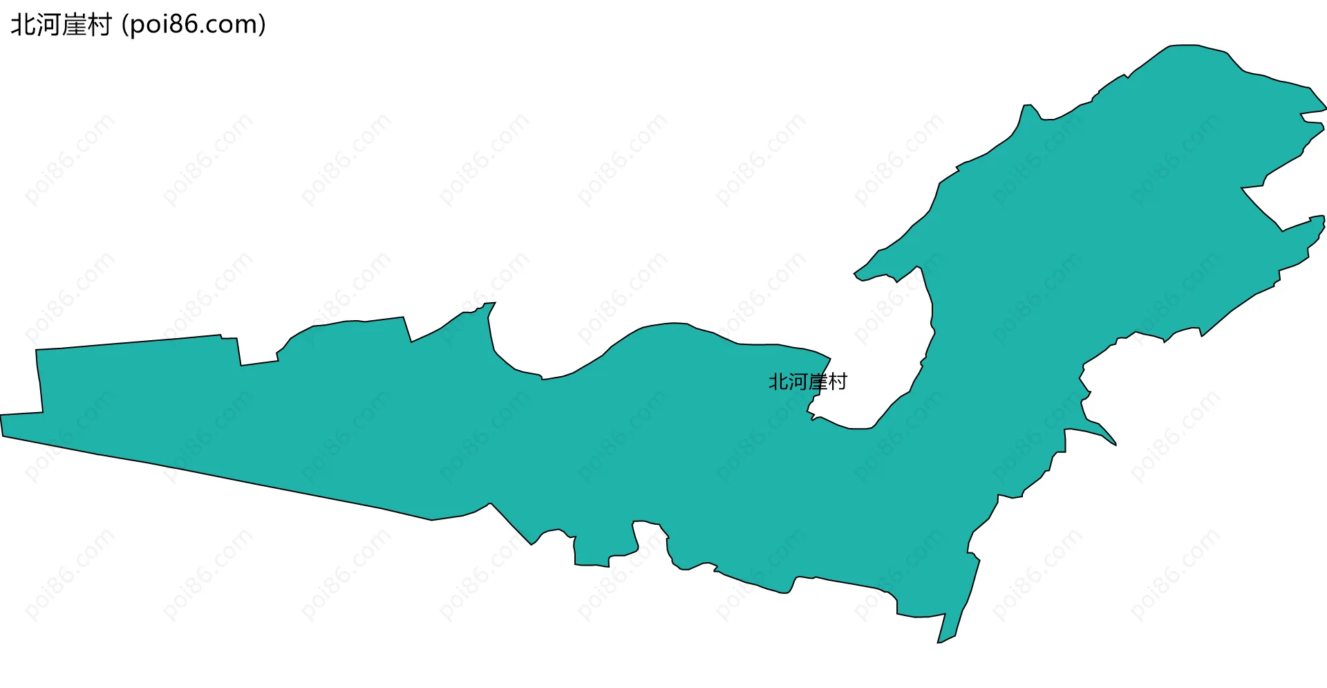 北河崖村边界地图