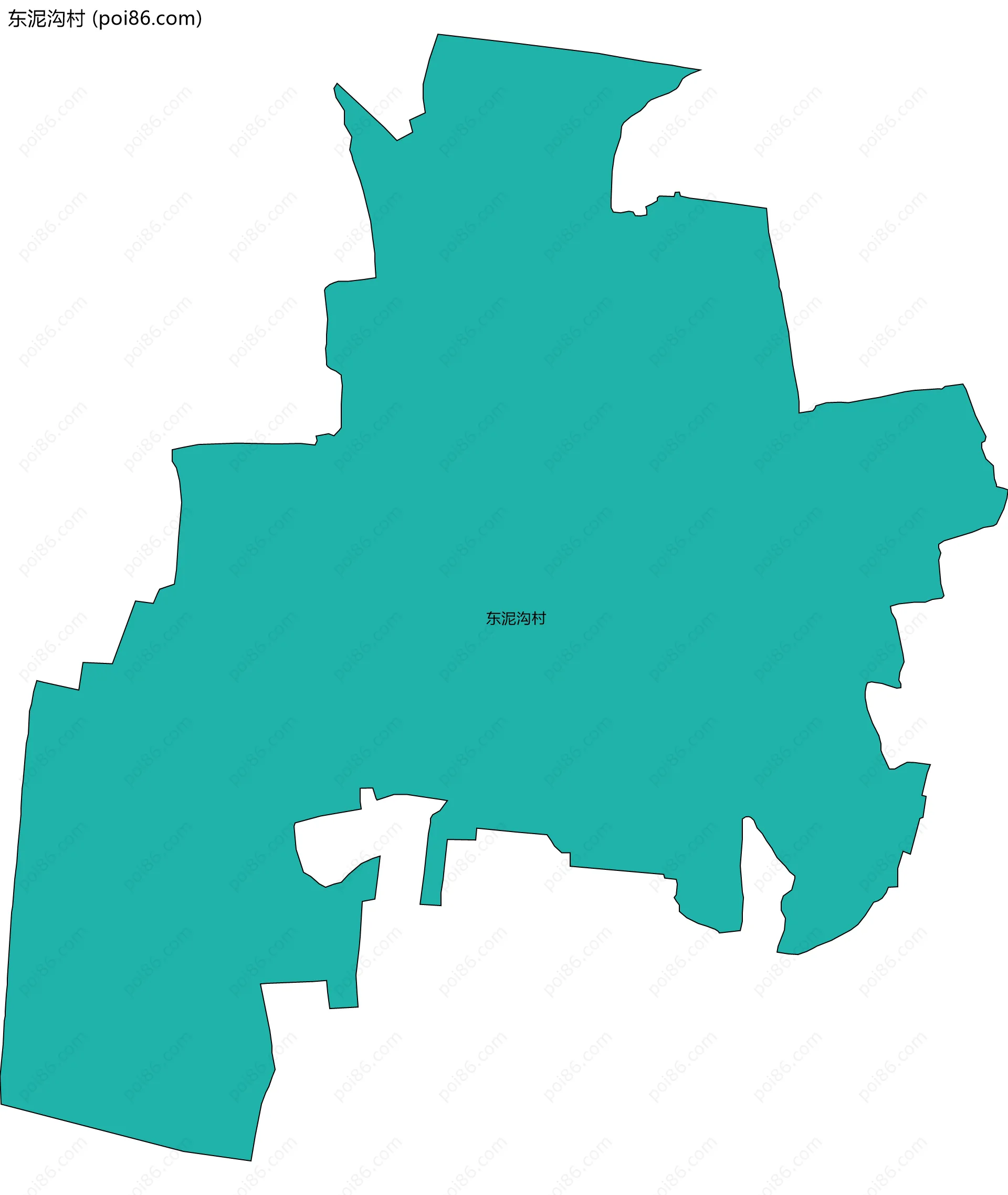 东泥沟村边界地图