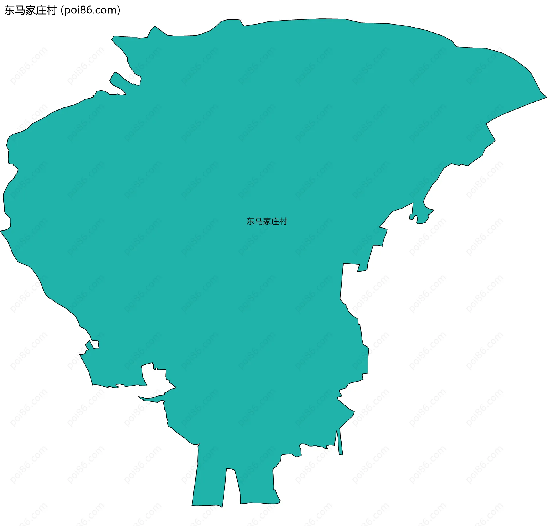 东马家庄村边界地图