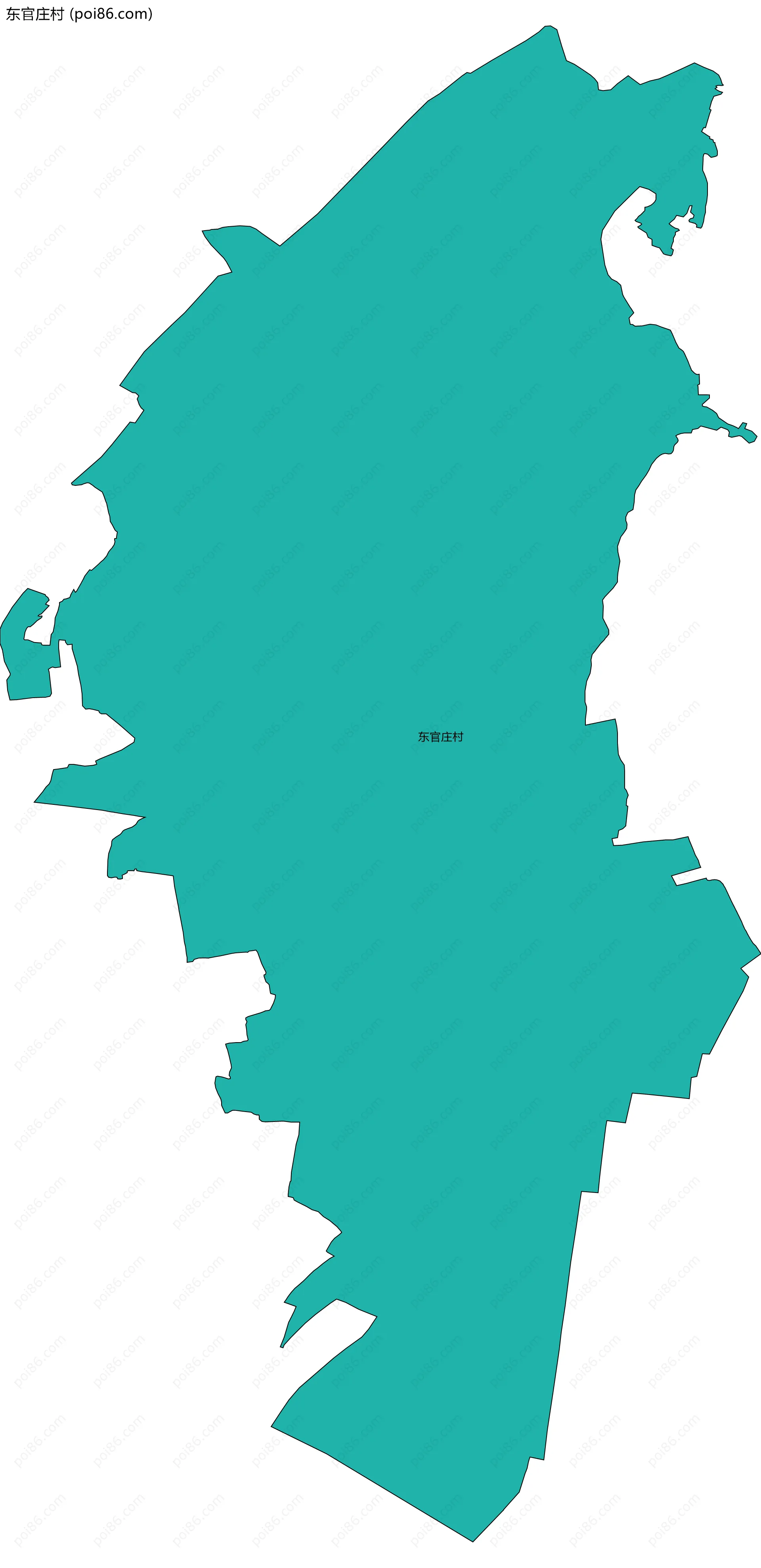 东官庄村边界地图