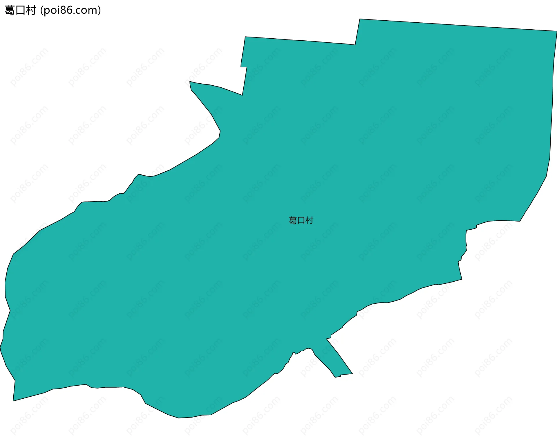葛口村边界地图