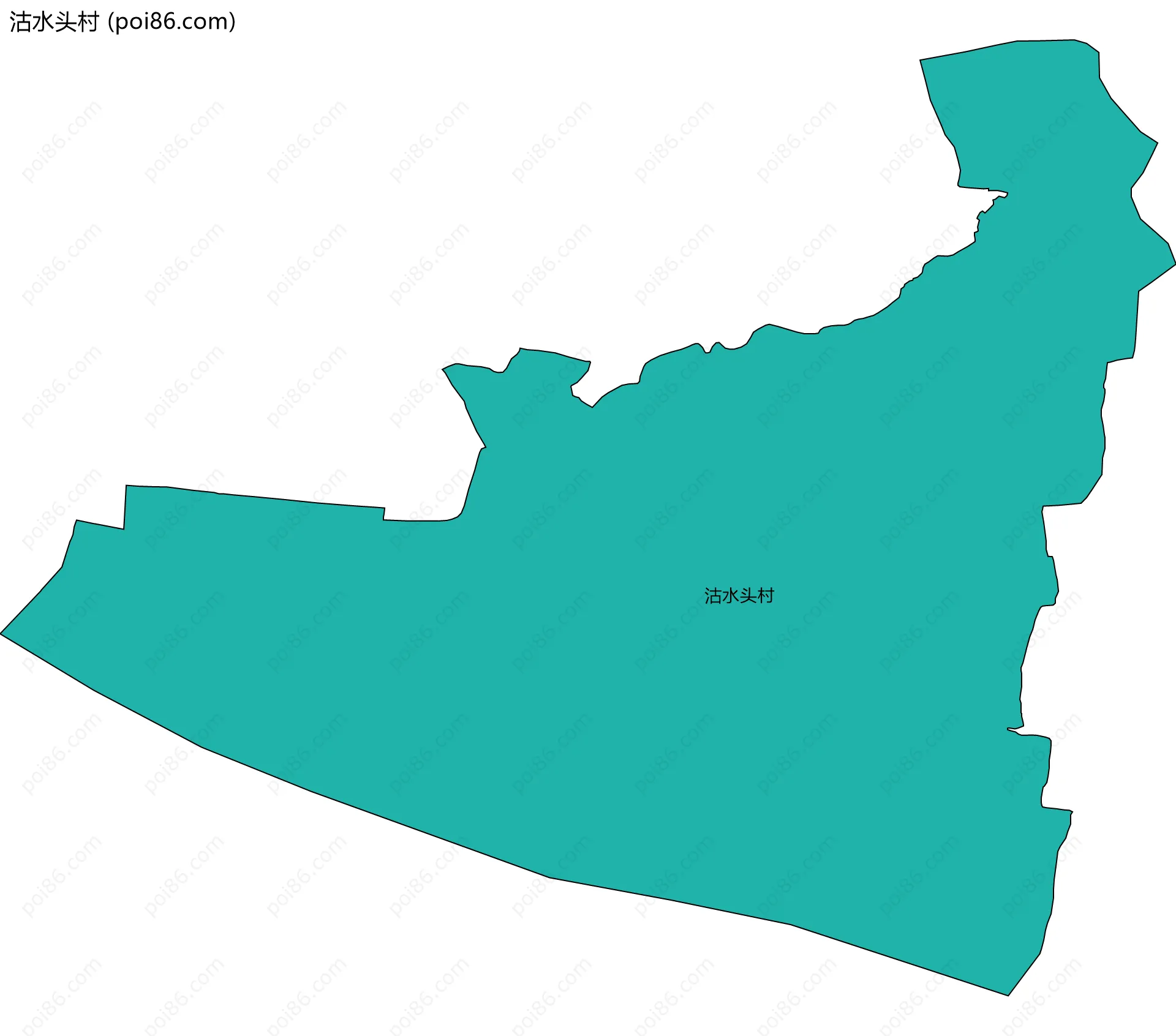 沽水头村边界地图