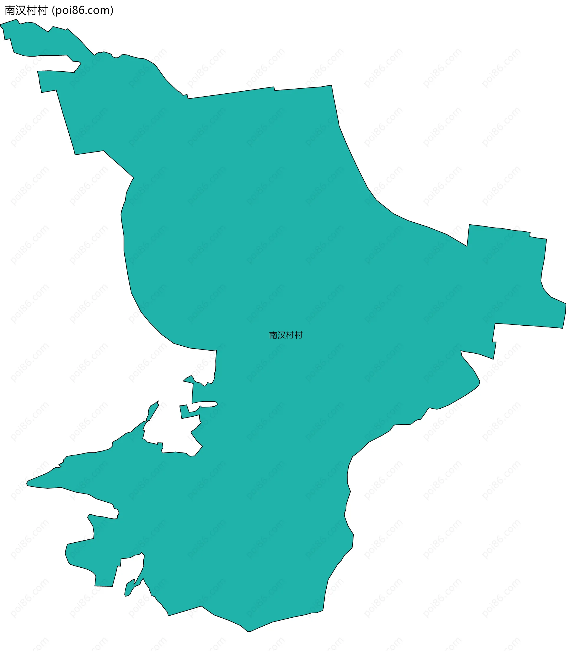 南汉村村边界地图