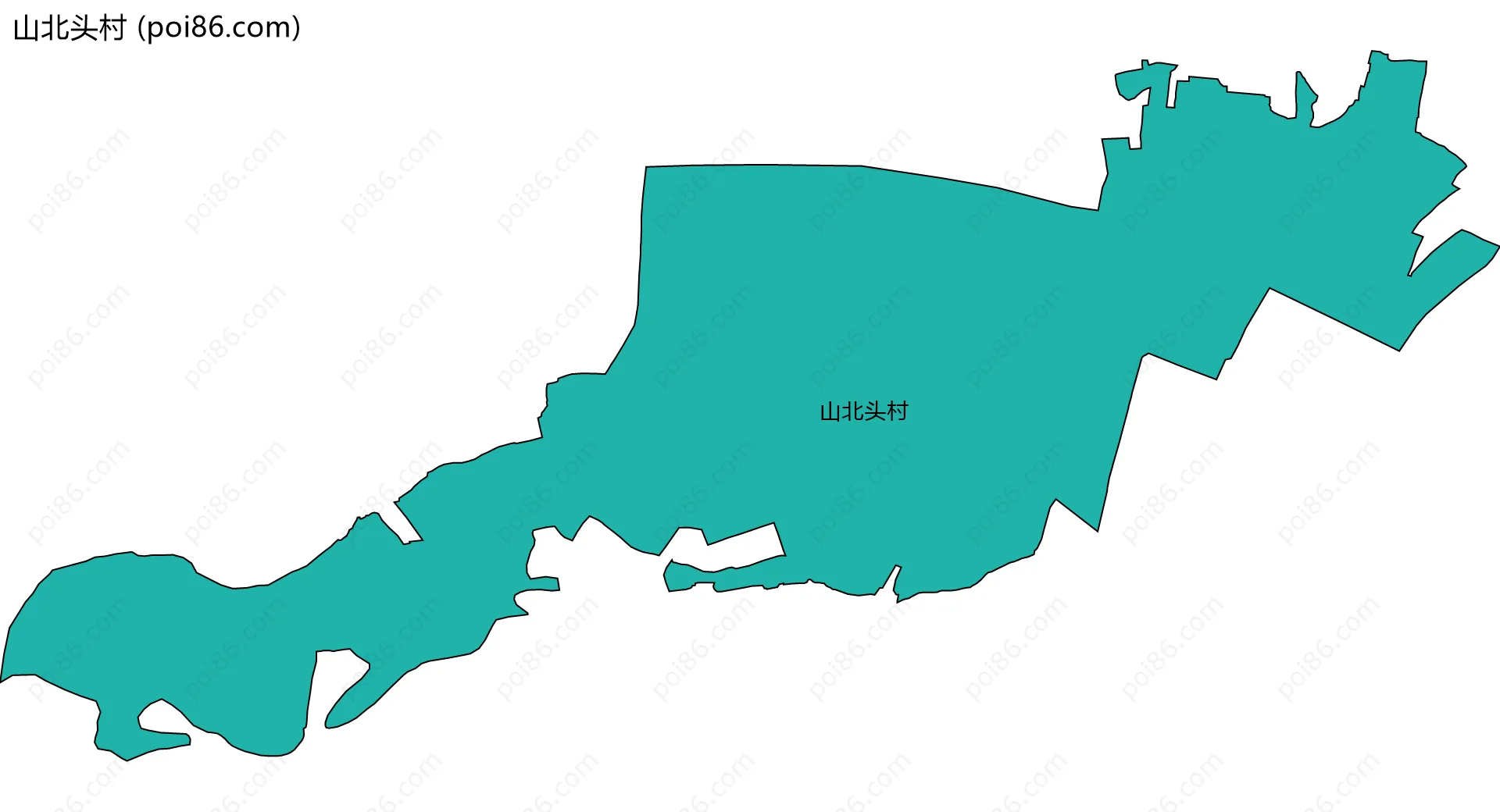 山北头村边界地图