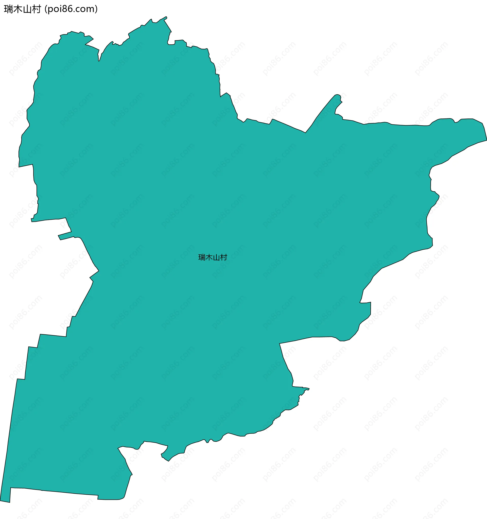瑞木山村边界地图