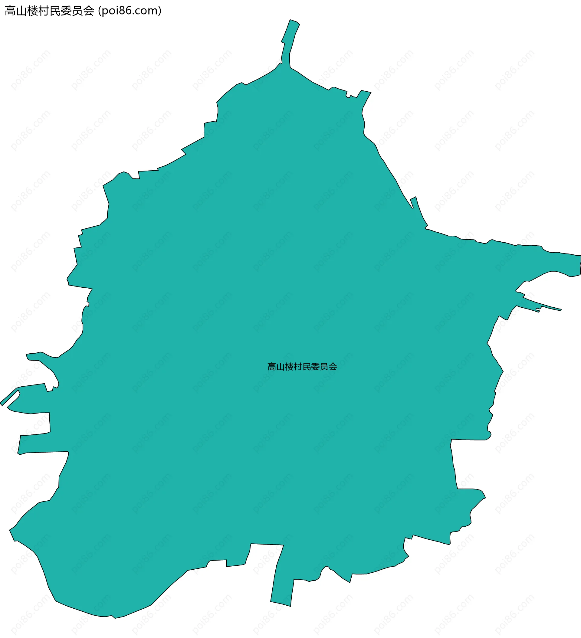 高山楼村民委员会边界地图