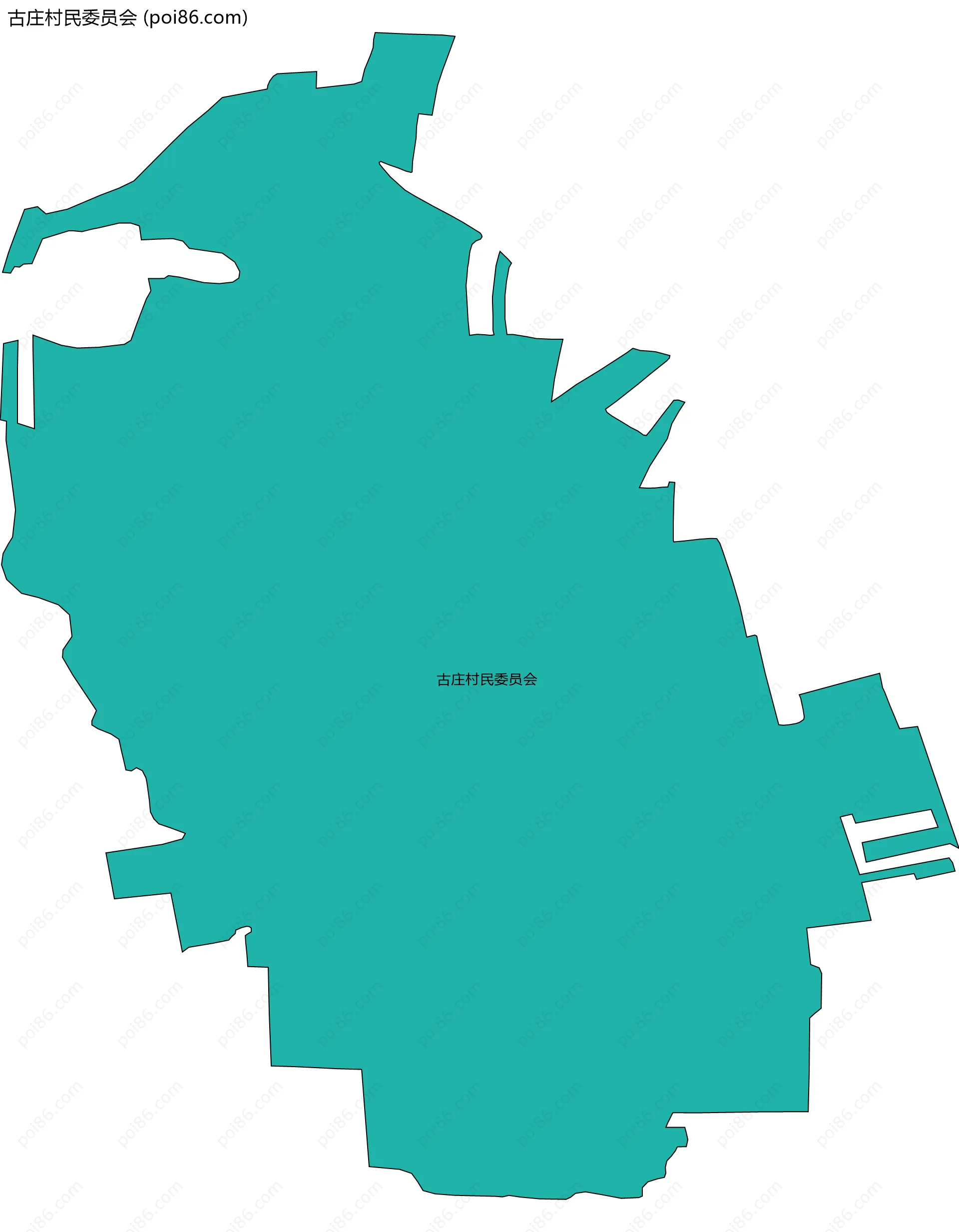 古庄村民委员会边界地图